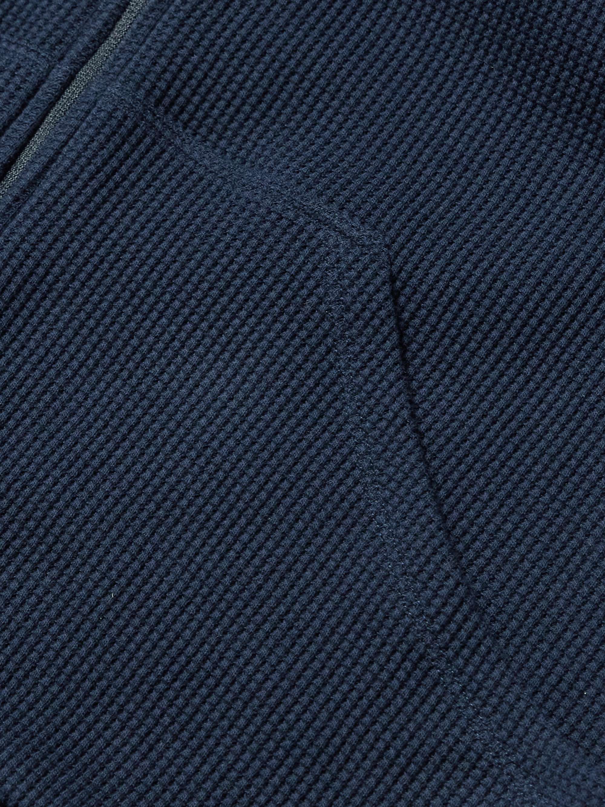 Waffle-Knit Cotton-Blend Zip-Up Hoodie view