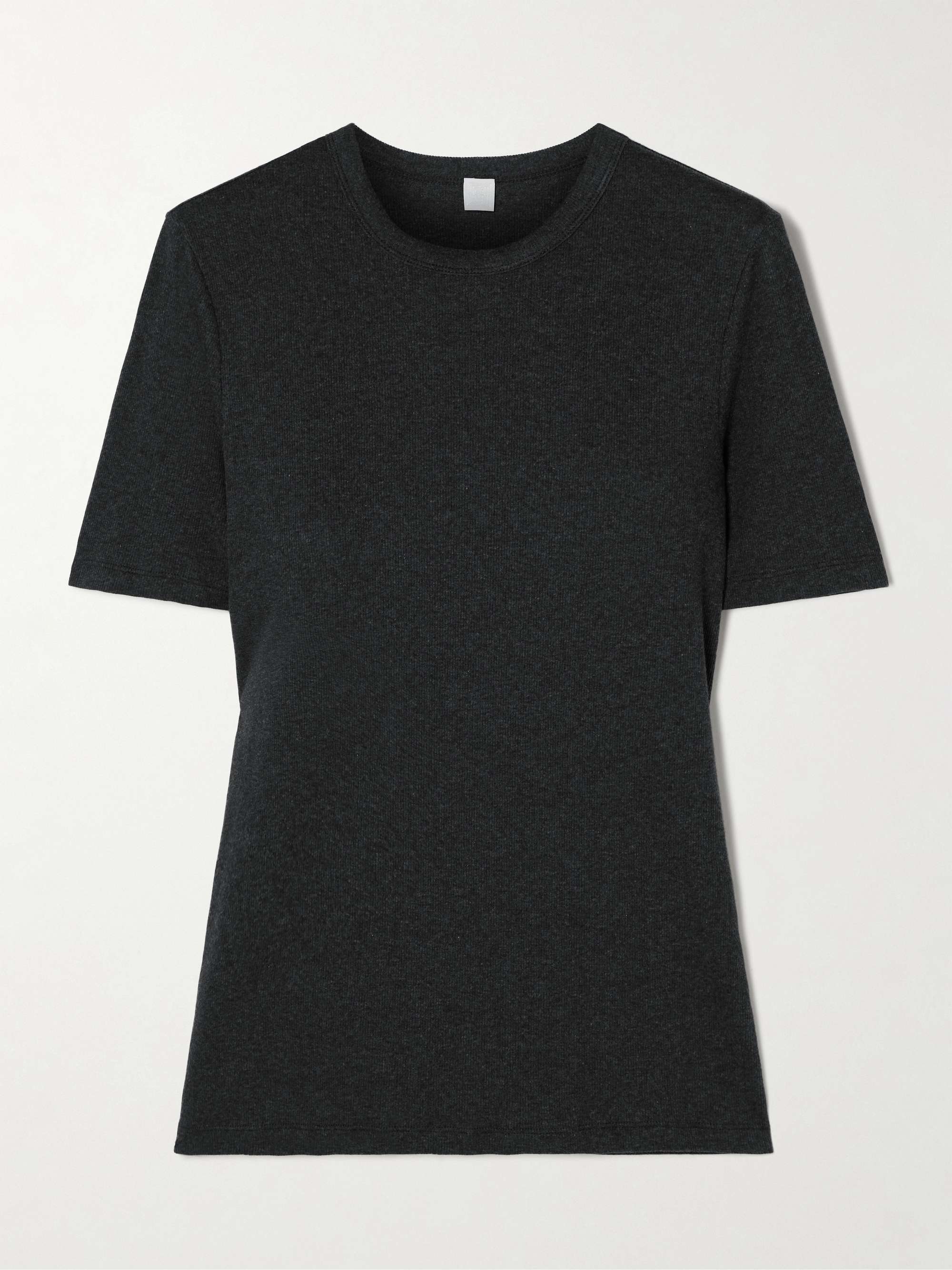 Ribbed stretch organic cotton-jersey T-shirt view