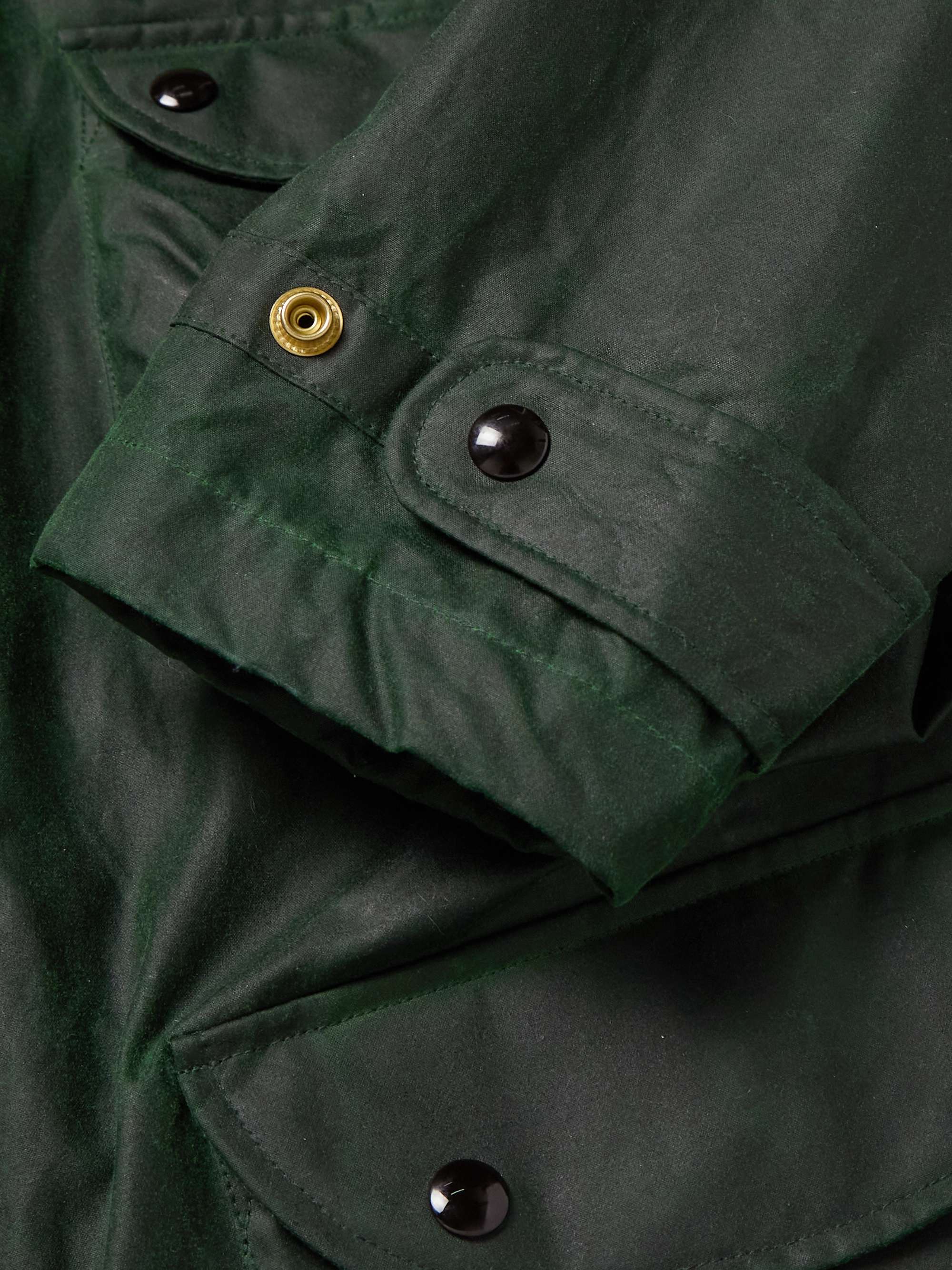 Corduroy-Trimmed Waxed-Cotton Jacket view