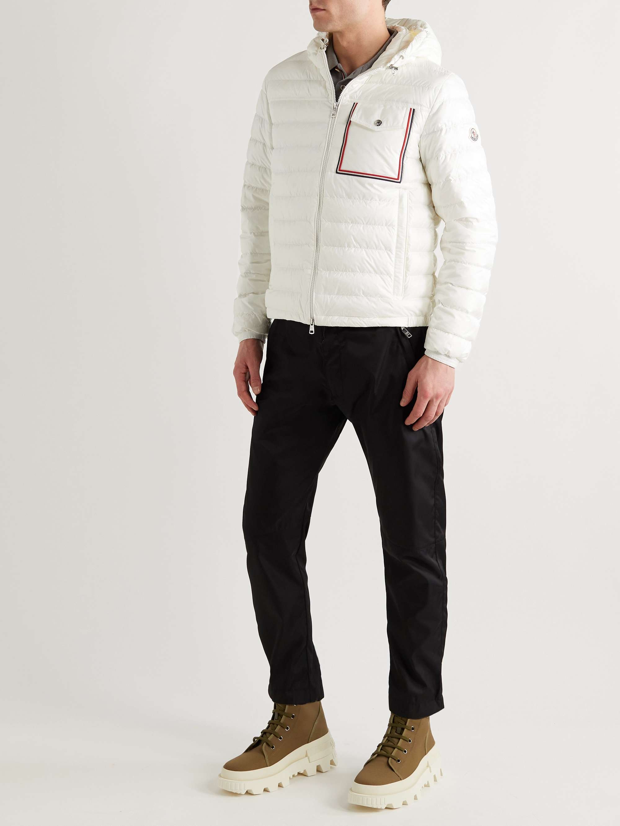 Lihou Grosgrain-Trimmed Quilted Shell Hooded Down Jacket view