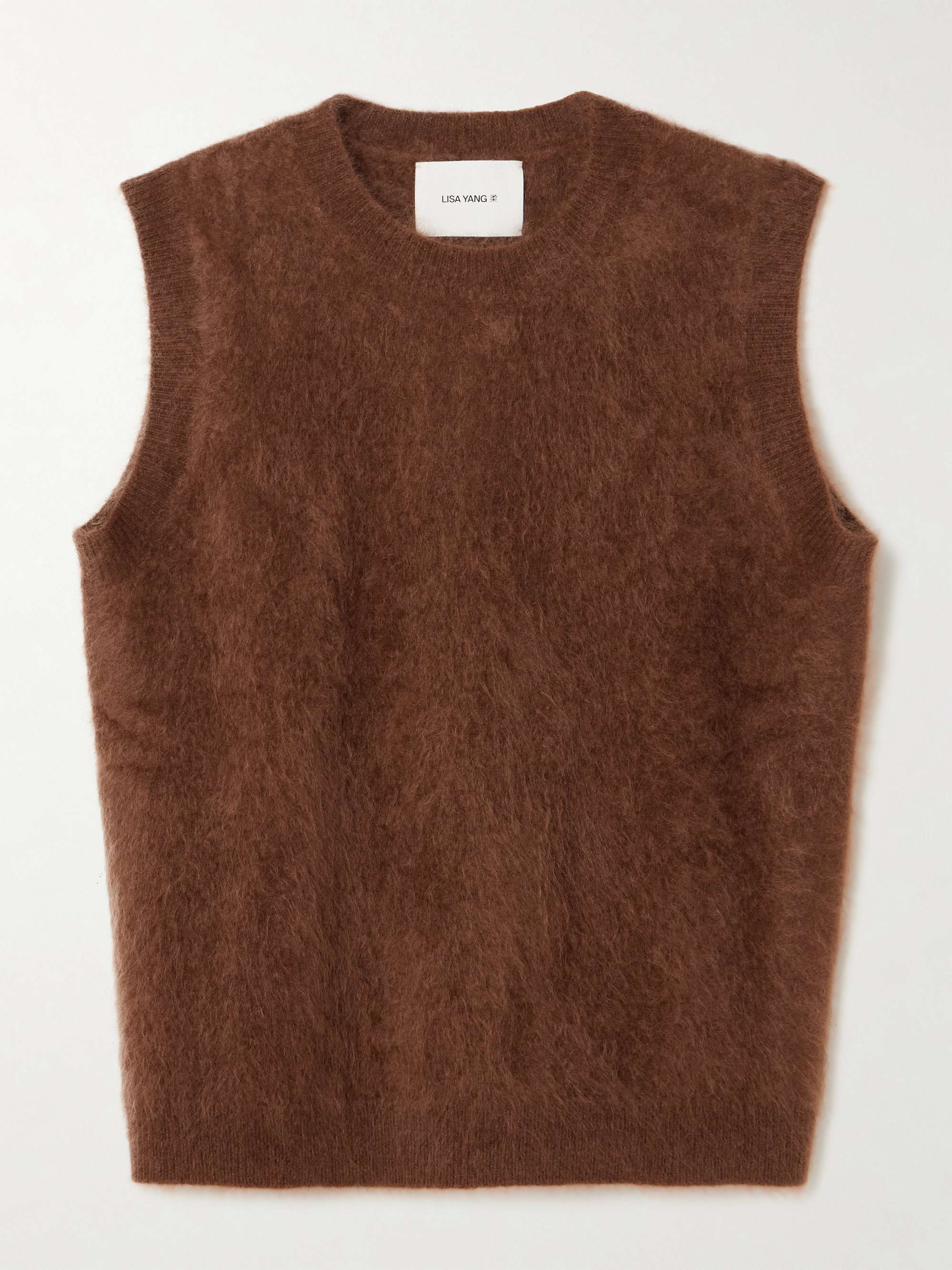 Ebby brushed-cashmere vest view