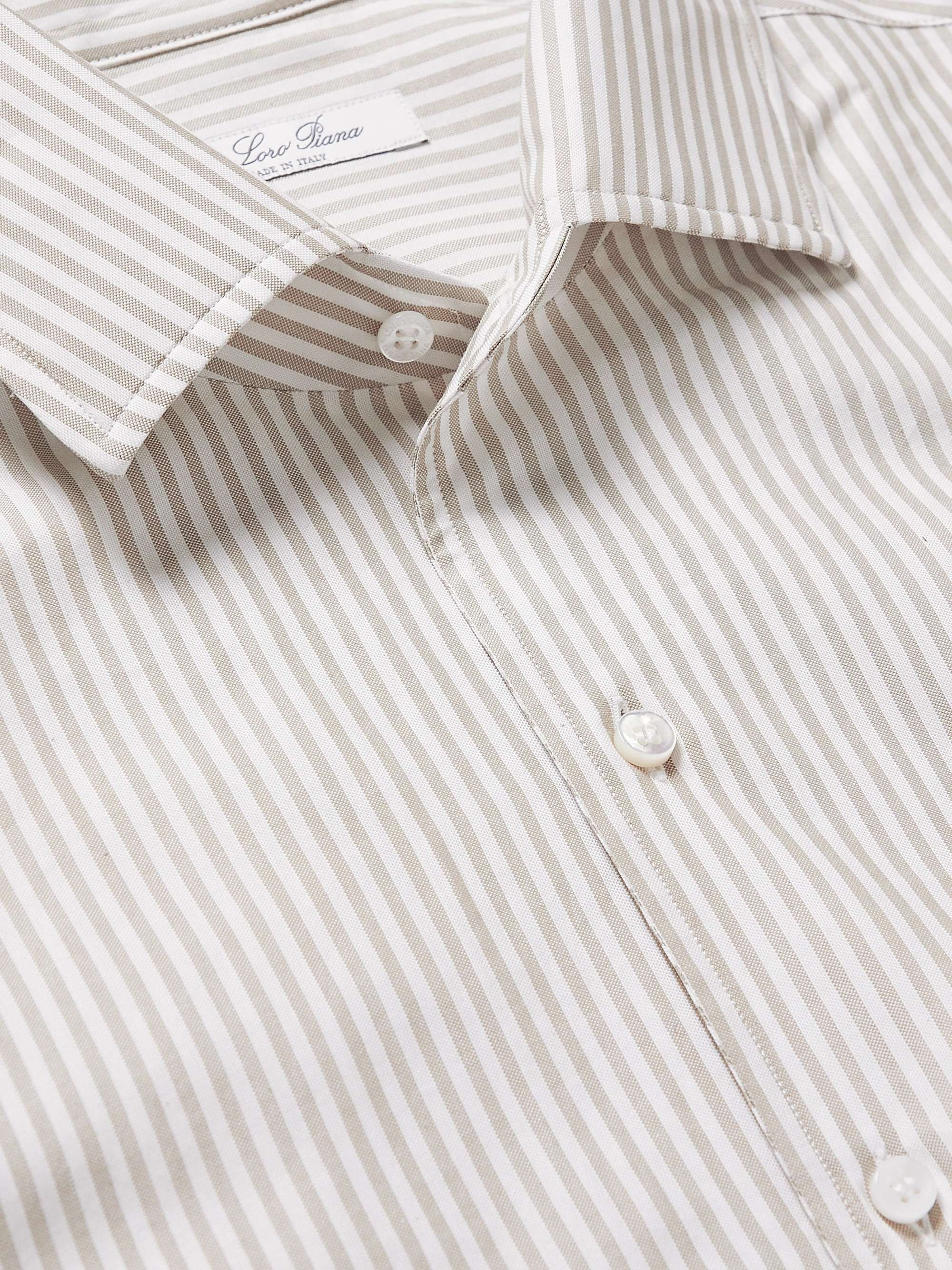André Striped Cotton-Poplin Oxford Shirt view