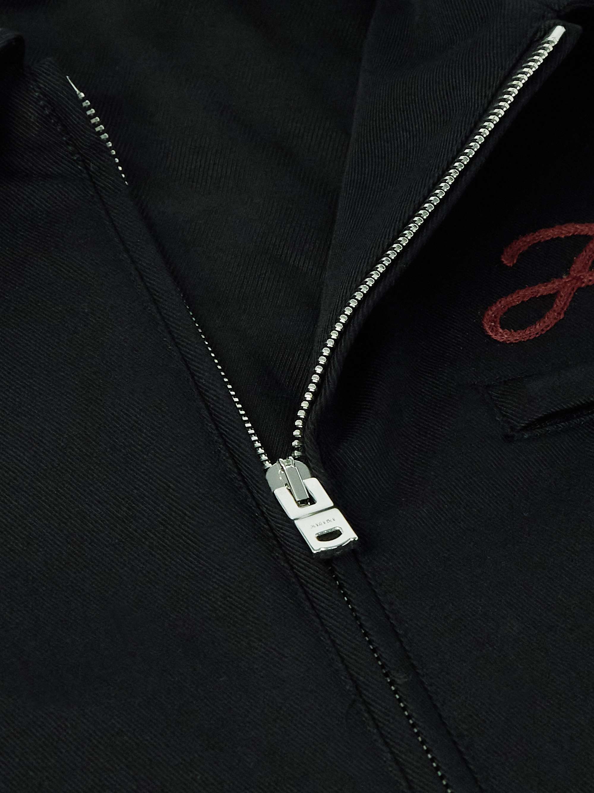 Logo-Embroidered Appliquéd Cotton-Twill Jacket view