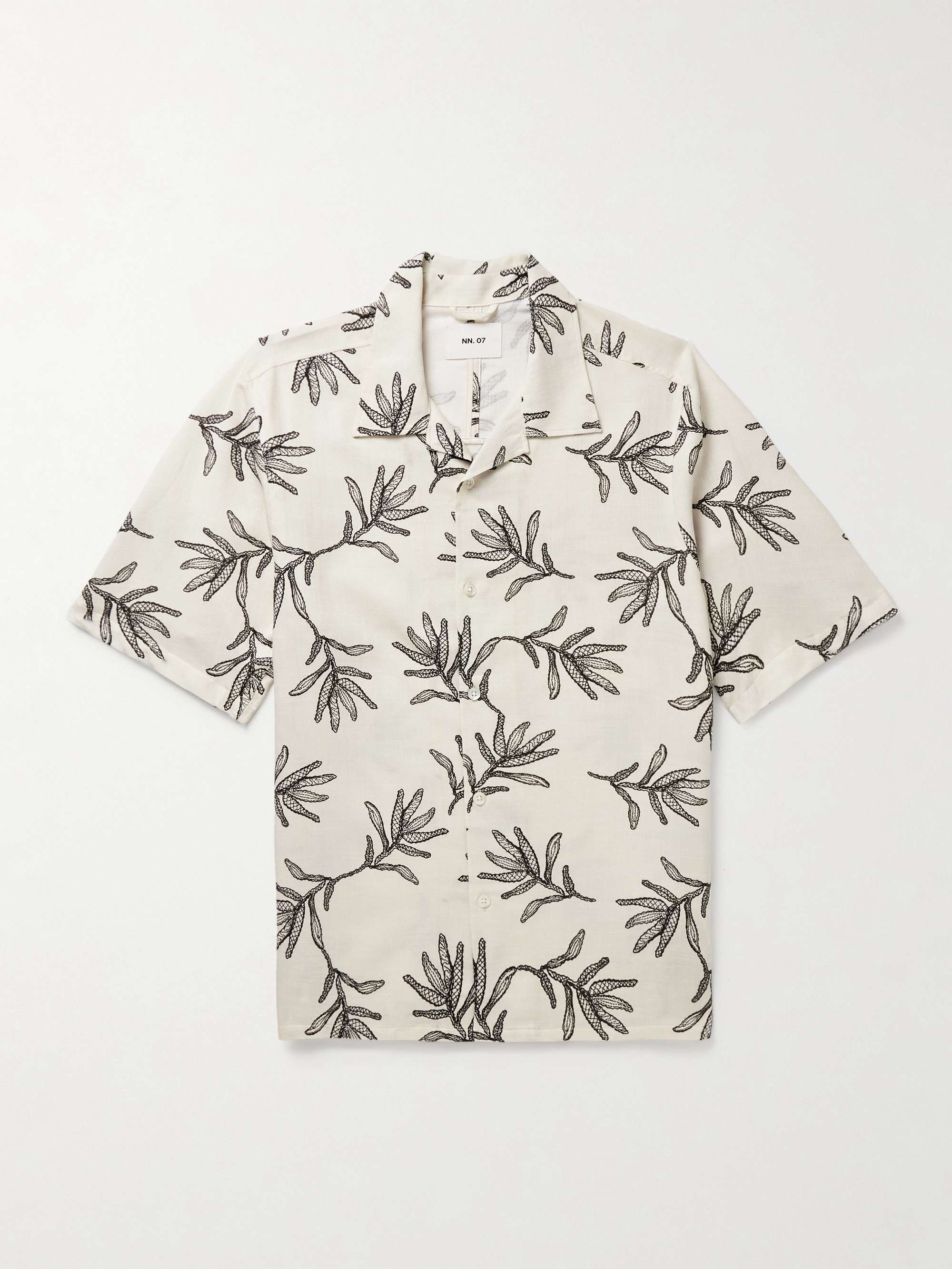 Ole 5210 Camp-Collar Embroidered Organic Cotton and TENCEL™ Lyocell-Blend Shirt view
