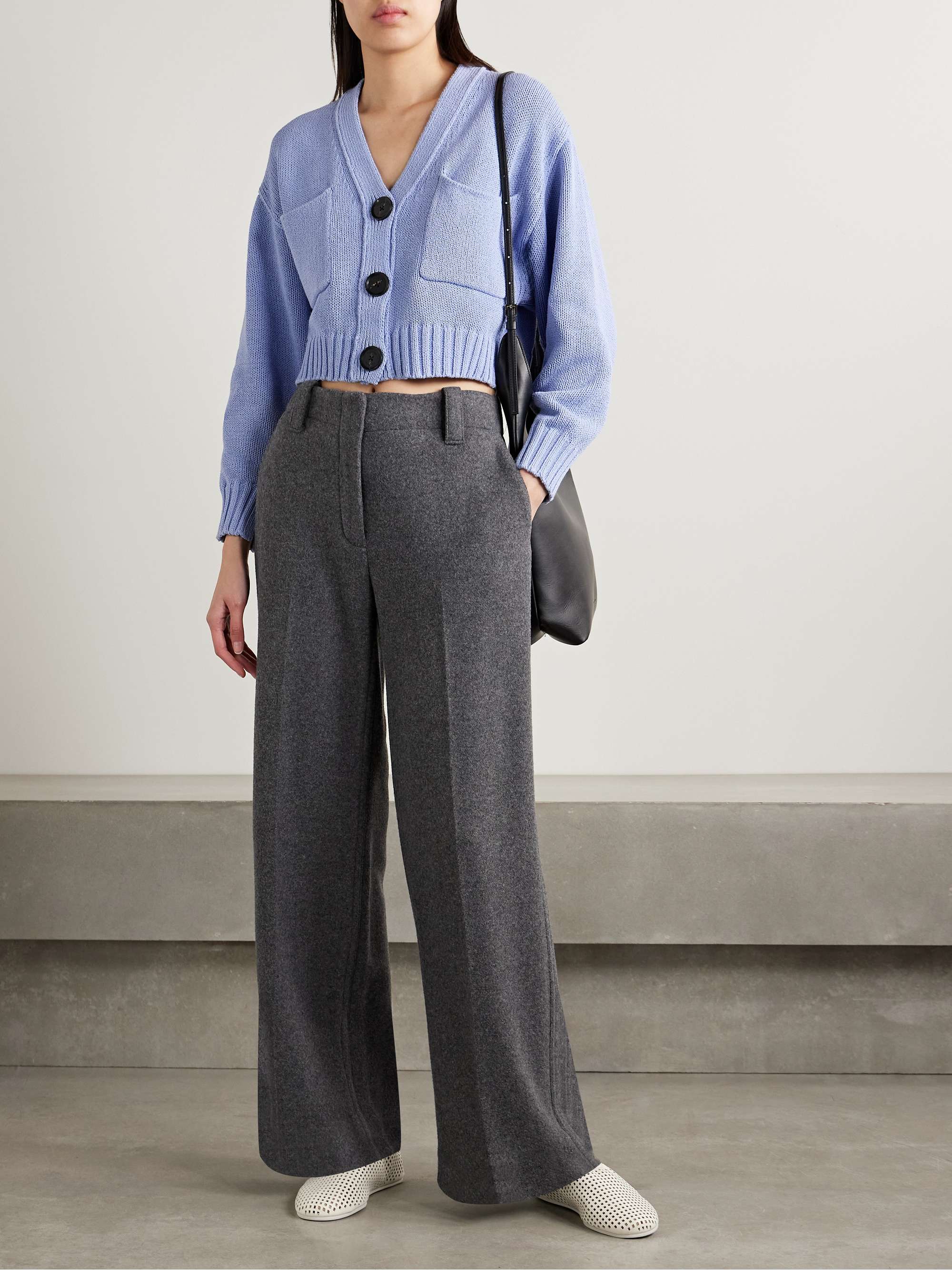 Sofia cropped cotton-blend cardigan view