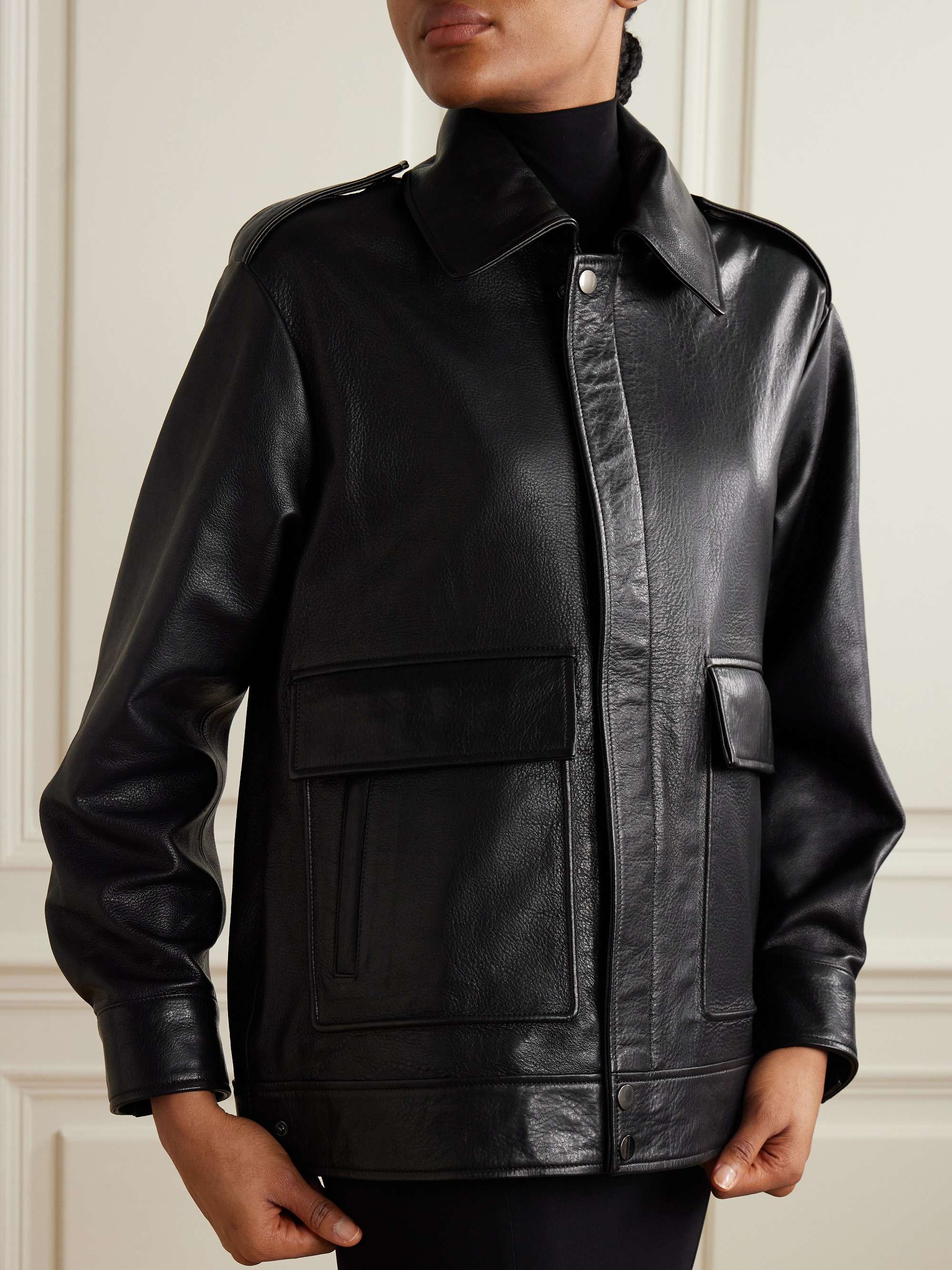Drey leather biker jacket view