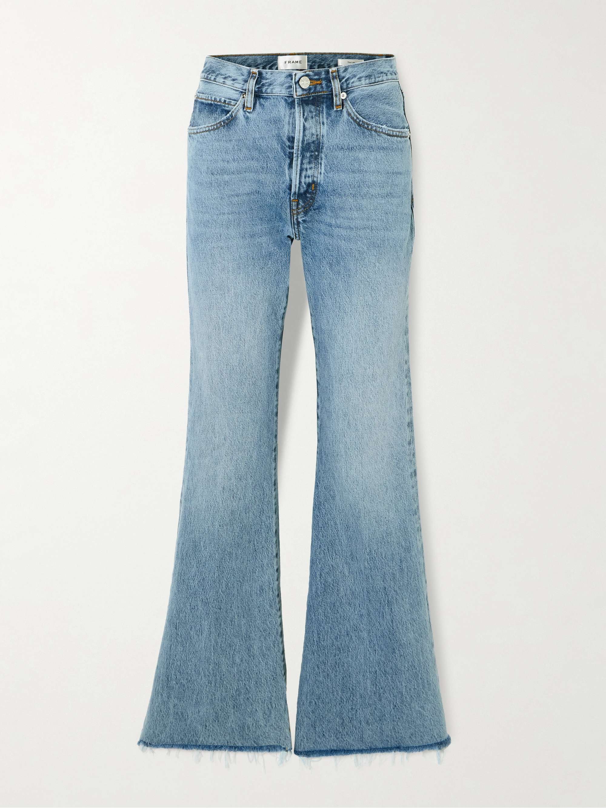The Lax distressed high-rise flared jeans view