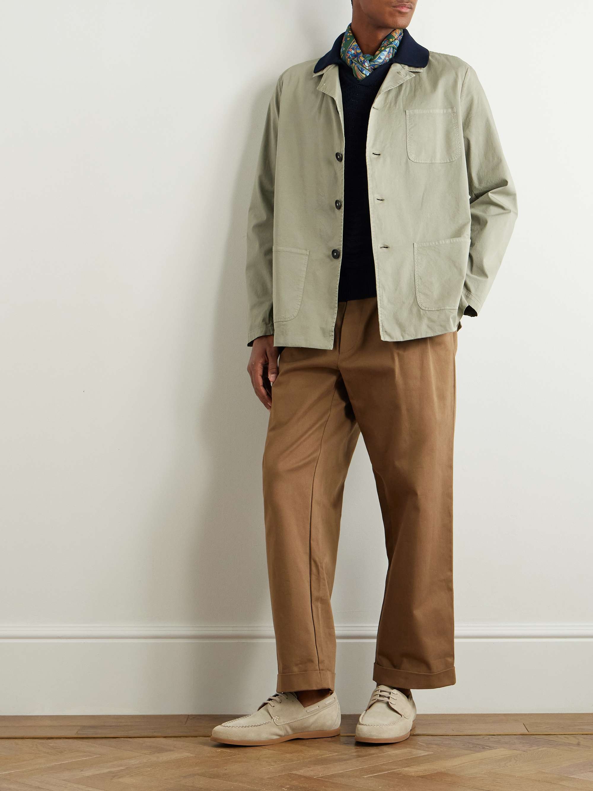 Florida Camp-Collar Stretch-Cotton Twill Overshirt view