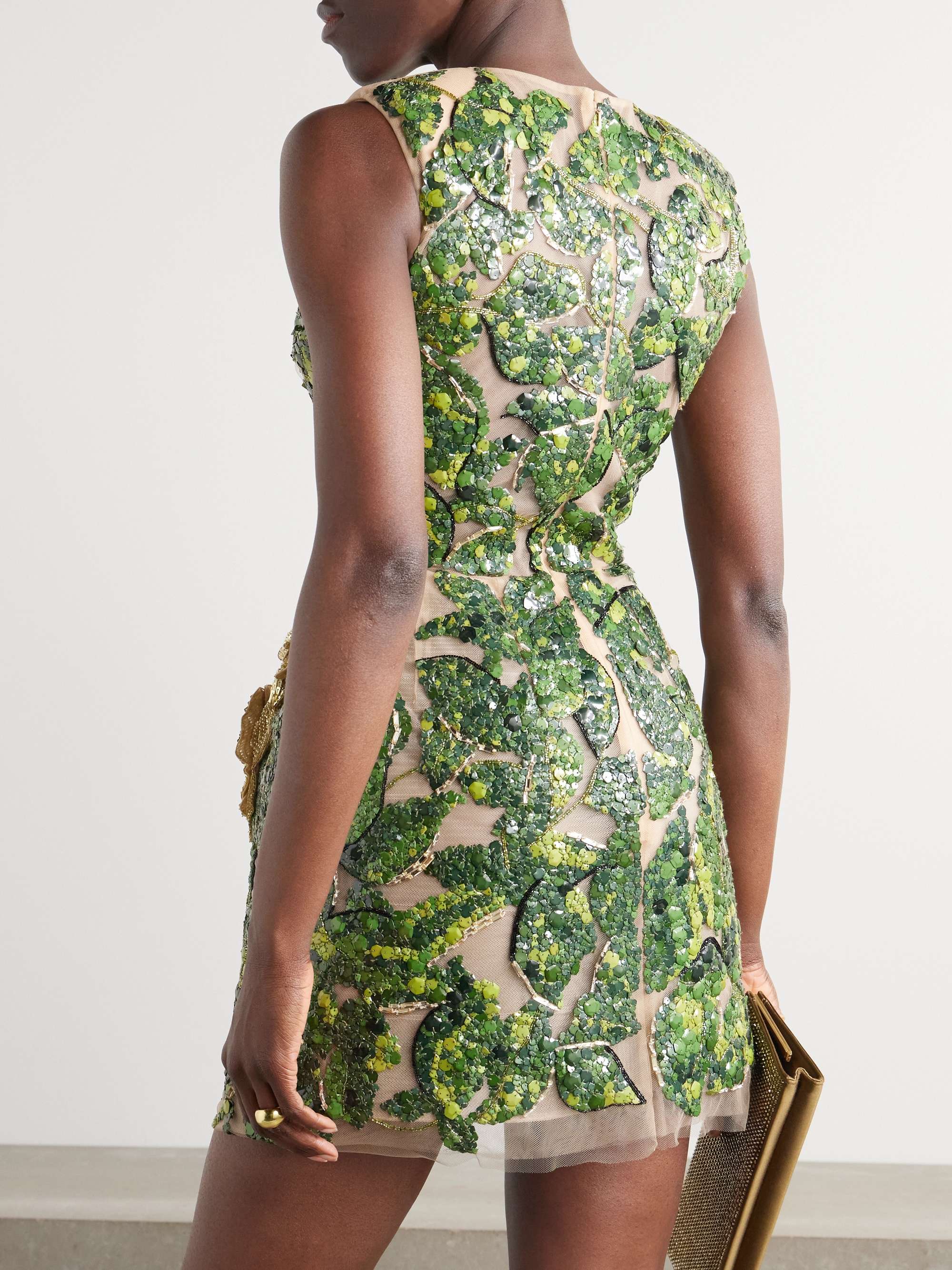 Embellished tulle mini dress view