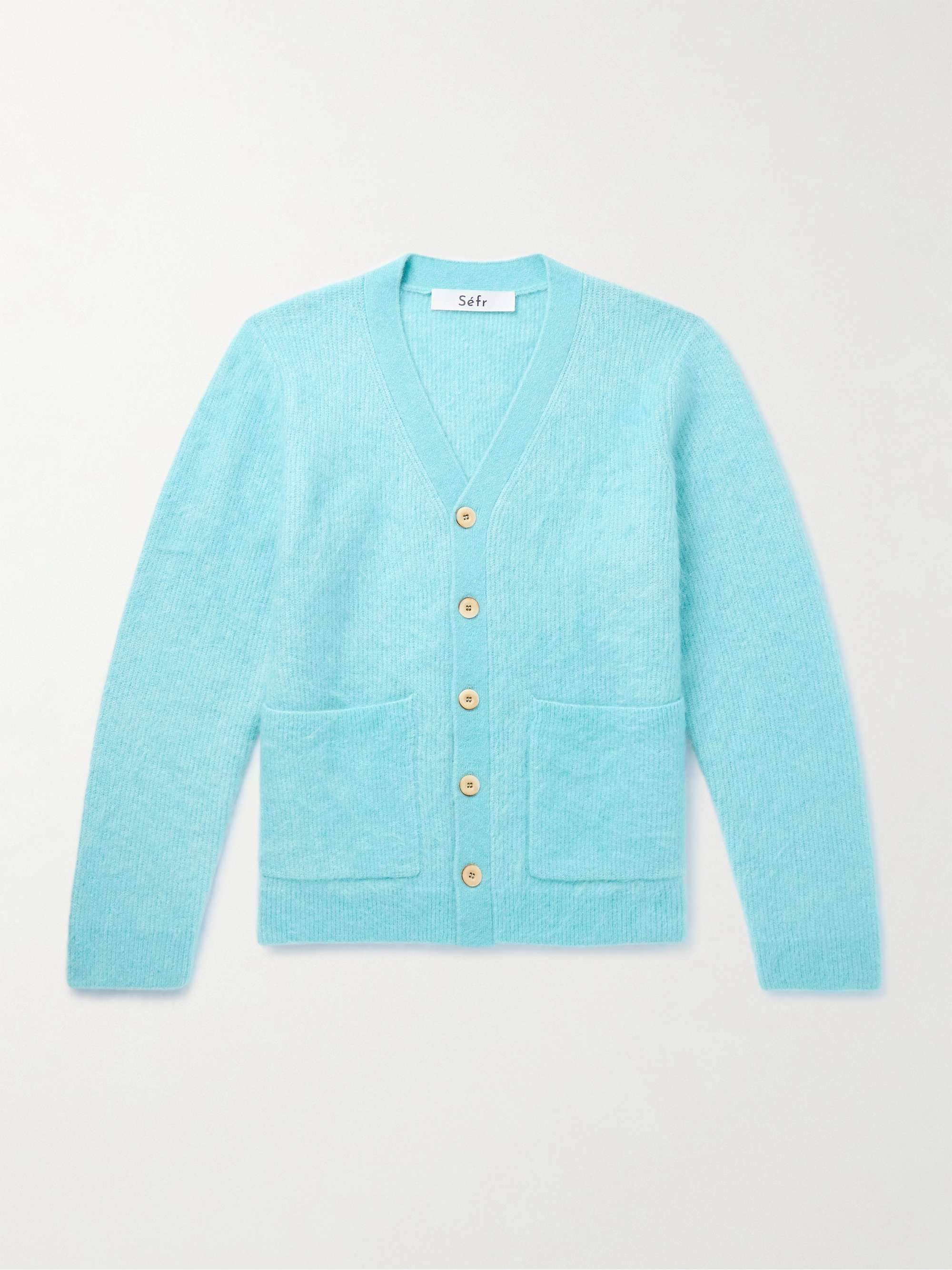 Kaito Ribbed Mohair-Blend Cardigan view