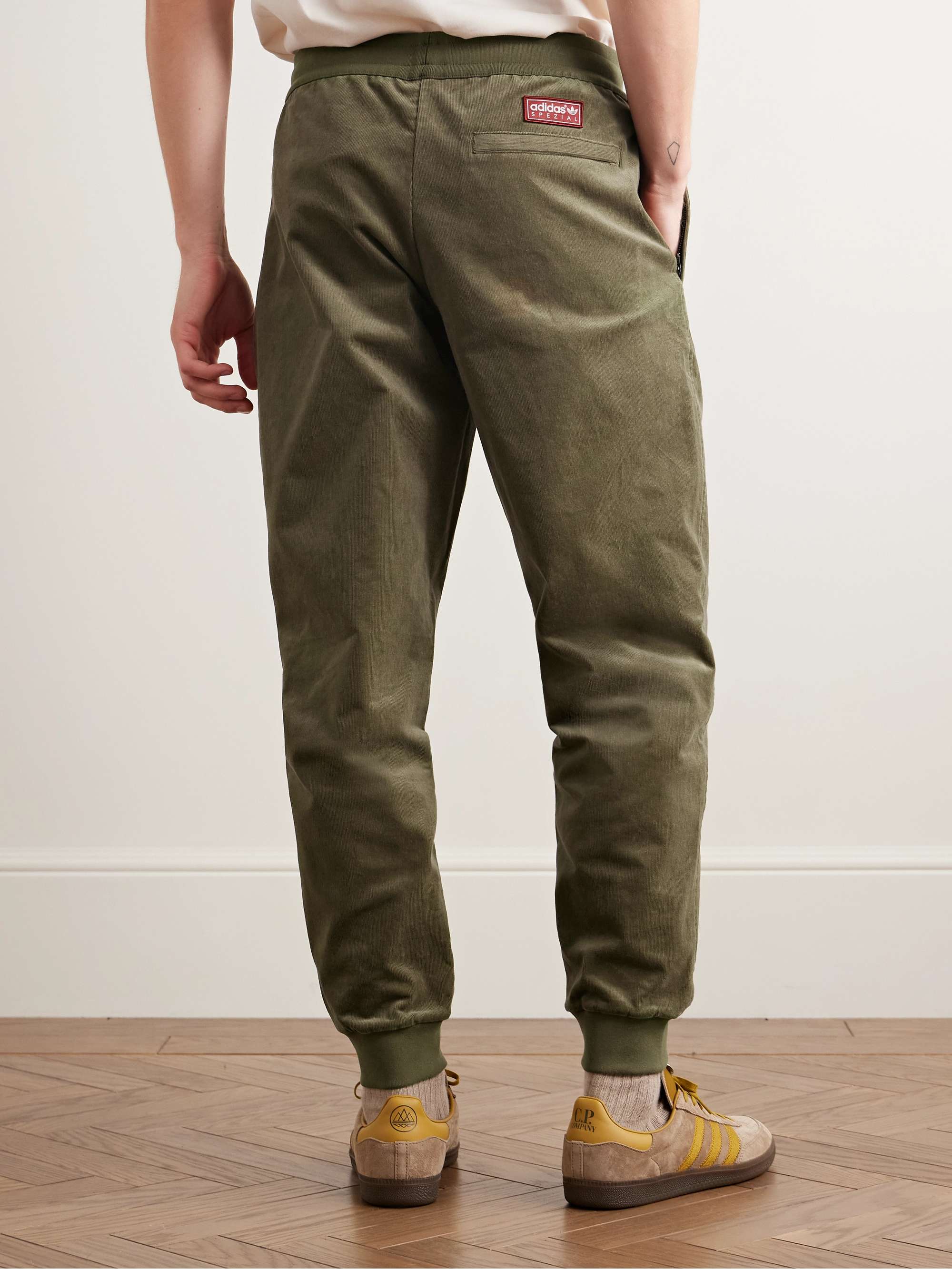 + C.P. Company Spezial Settend Tapered Logo-Appliquéd Cotton-Blend Corduroy Track Pants view