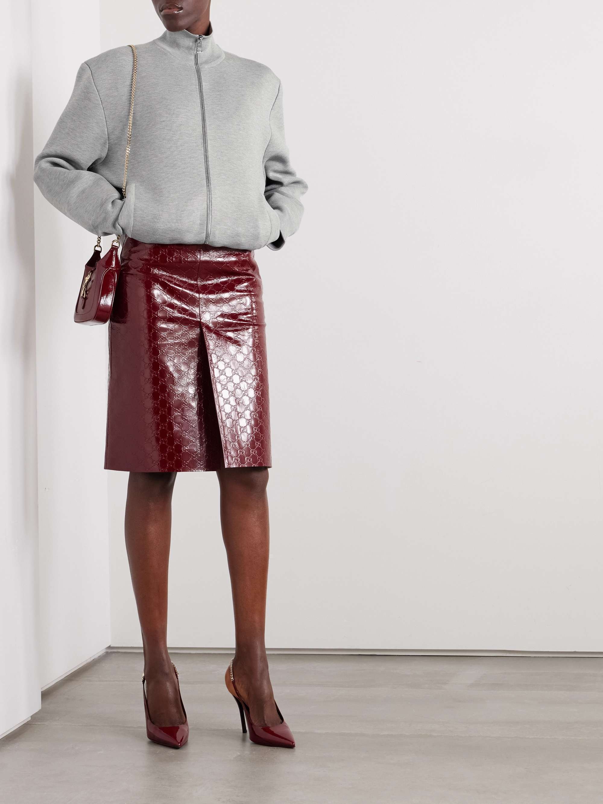 Debossed jersey cardigan view