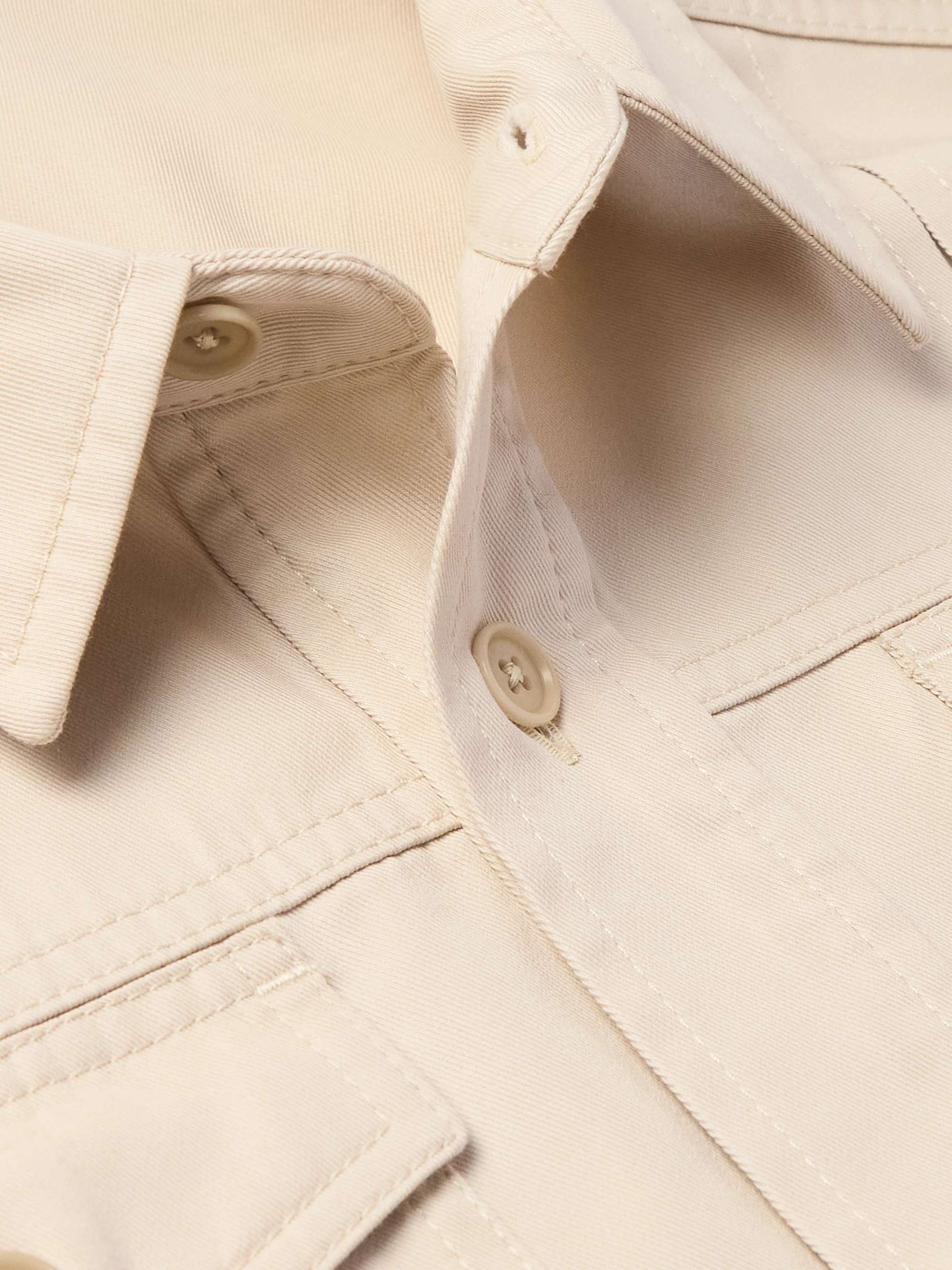 Cotton and Silk-Blend Twill Overshirt view