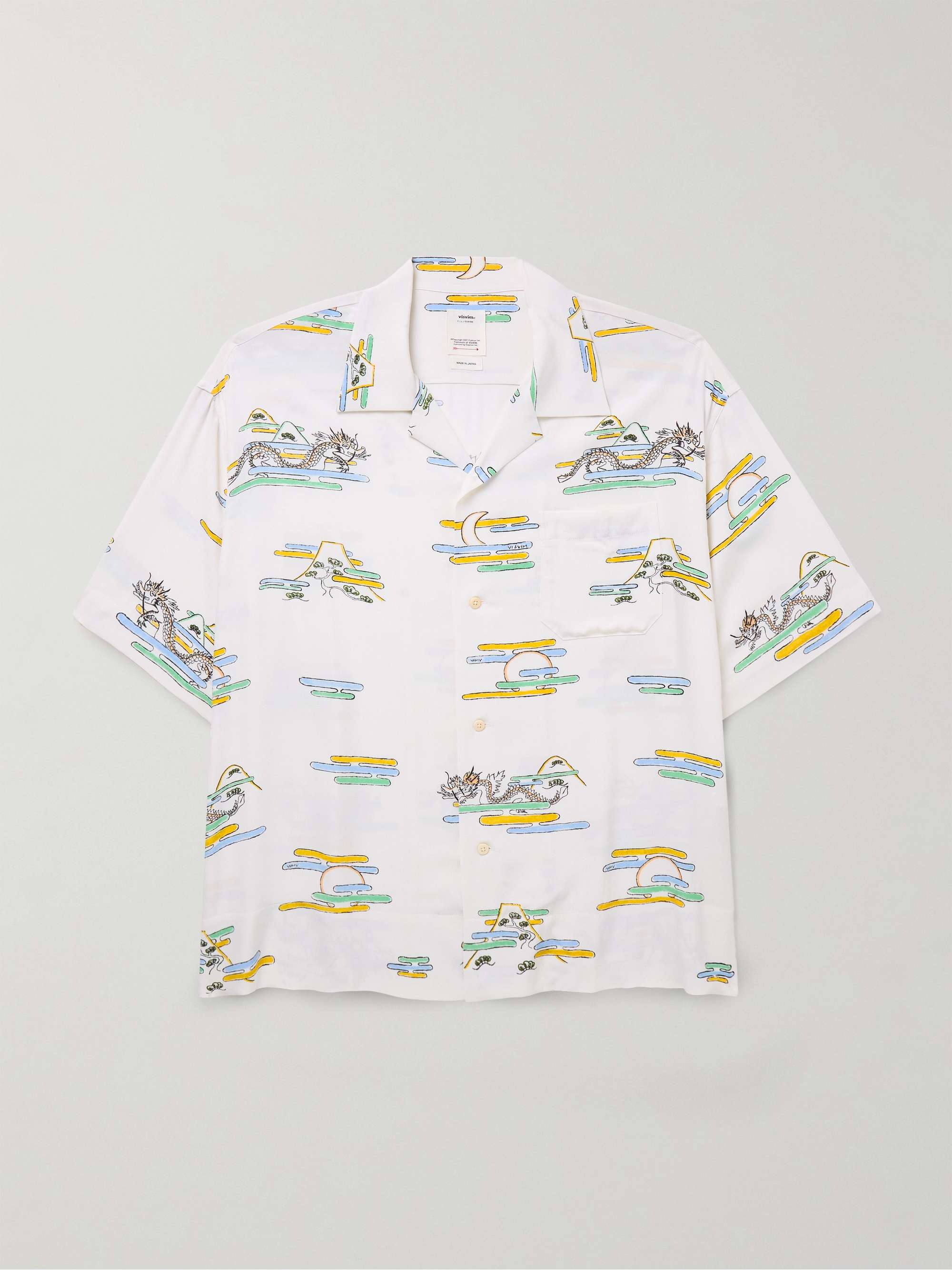 Copa Camp-Collar Printed Crepe Shirt view