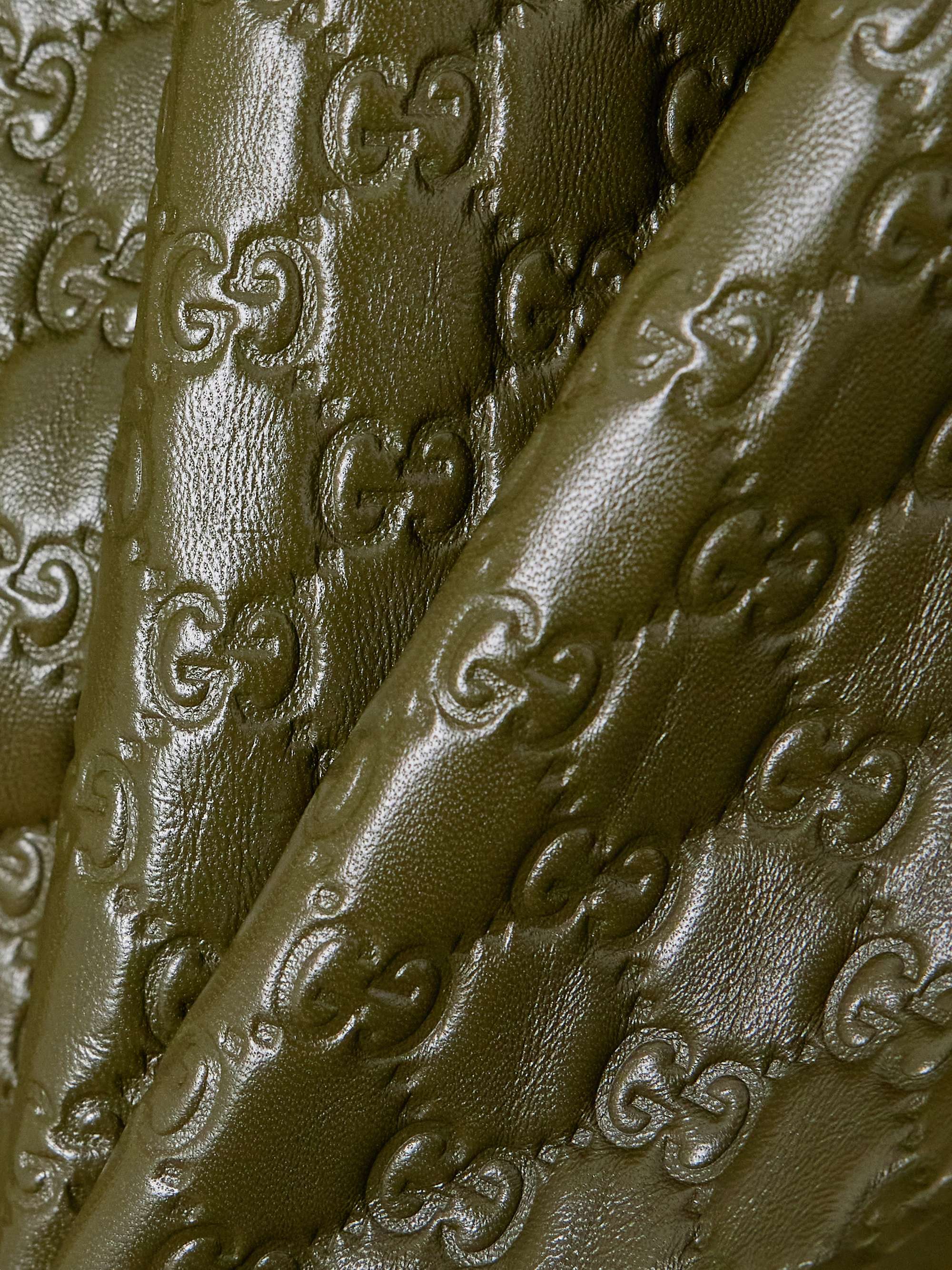 Embossed leather jacket view
