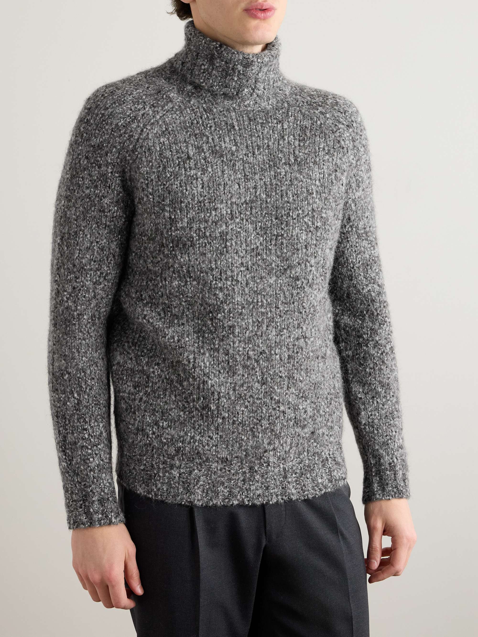 Ribbed Alpaca-Blend Rollneck Sweater view