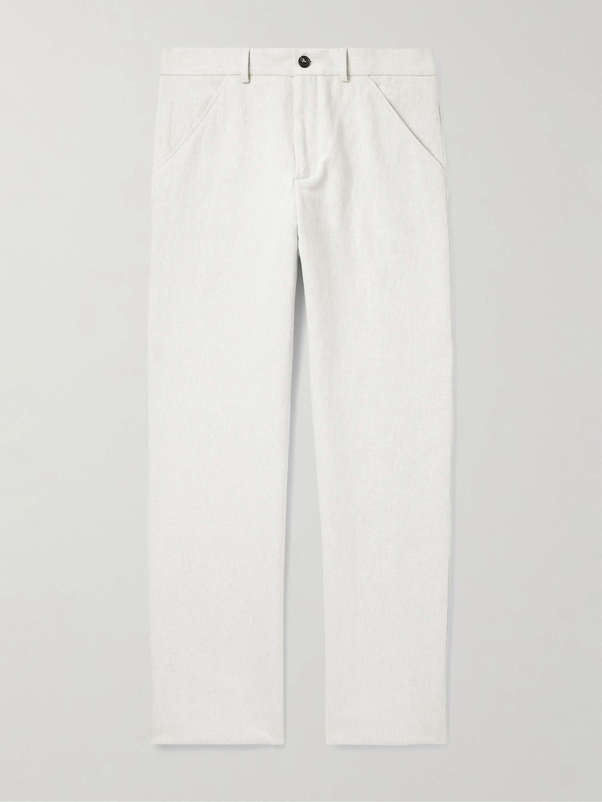 Venezia 1951 Straight-Leg Cotton and Linen-Blend Twill Trousers view