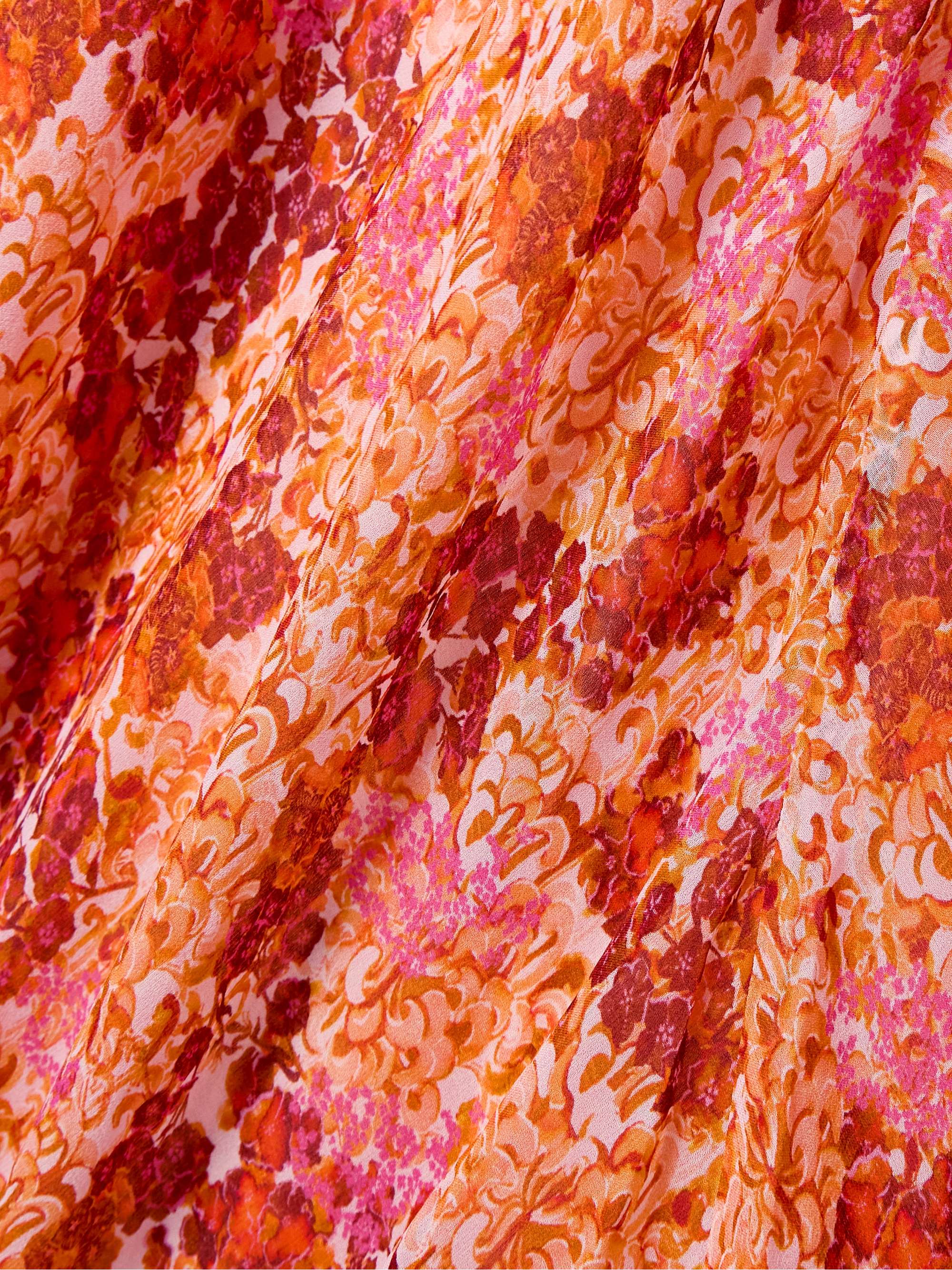 Claudia cape-effect floral-print silk-georgette gown view
