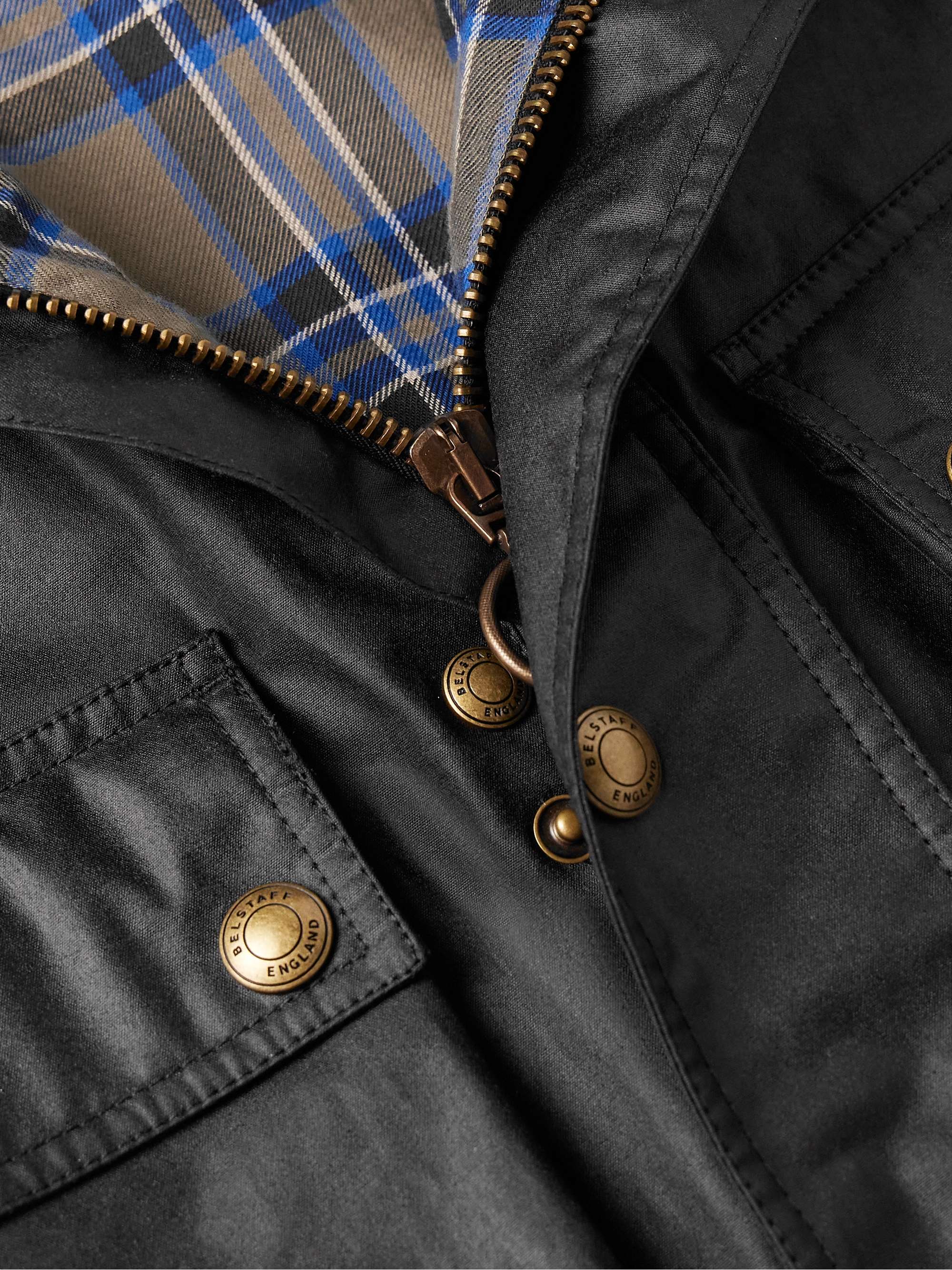 Trialmaster Belted Logo-Appliquéd Waxed-Cotton Jacket view