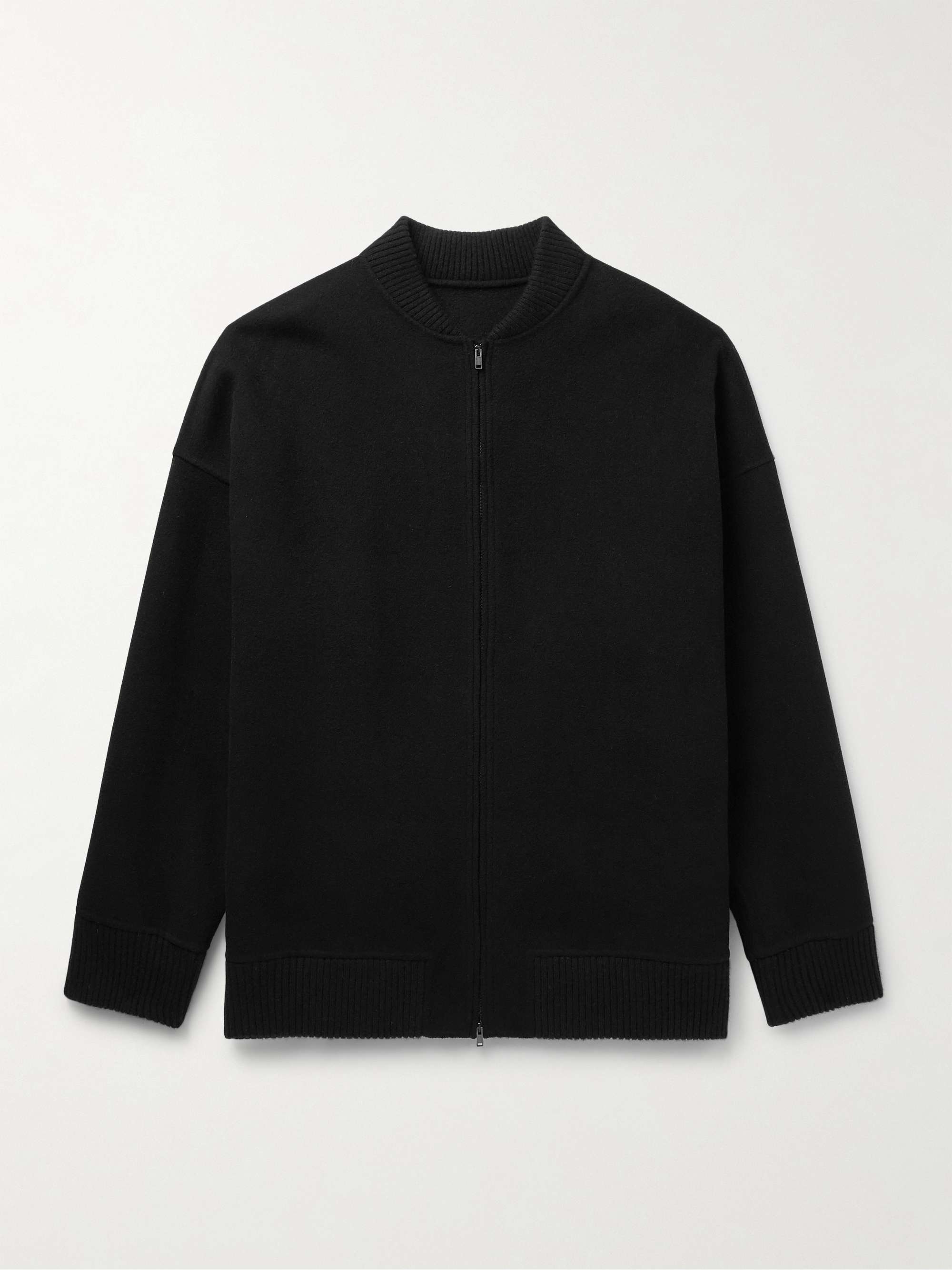 Daxton Cashmere-Felt Bomber Jacket view