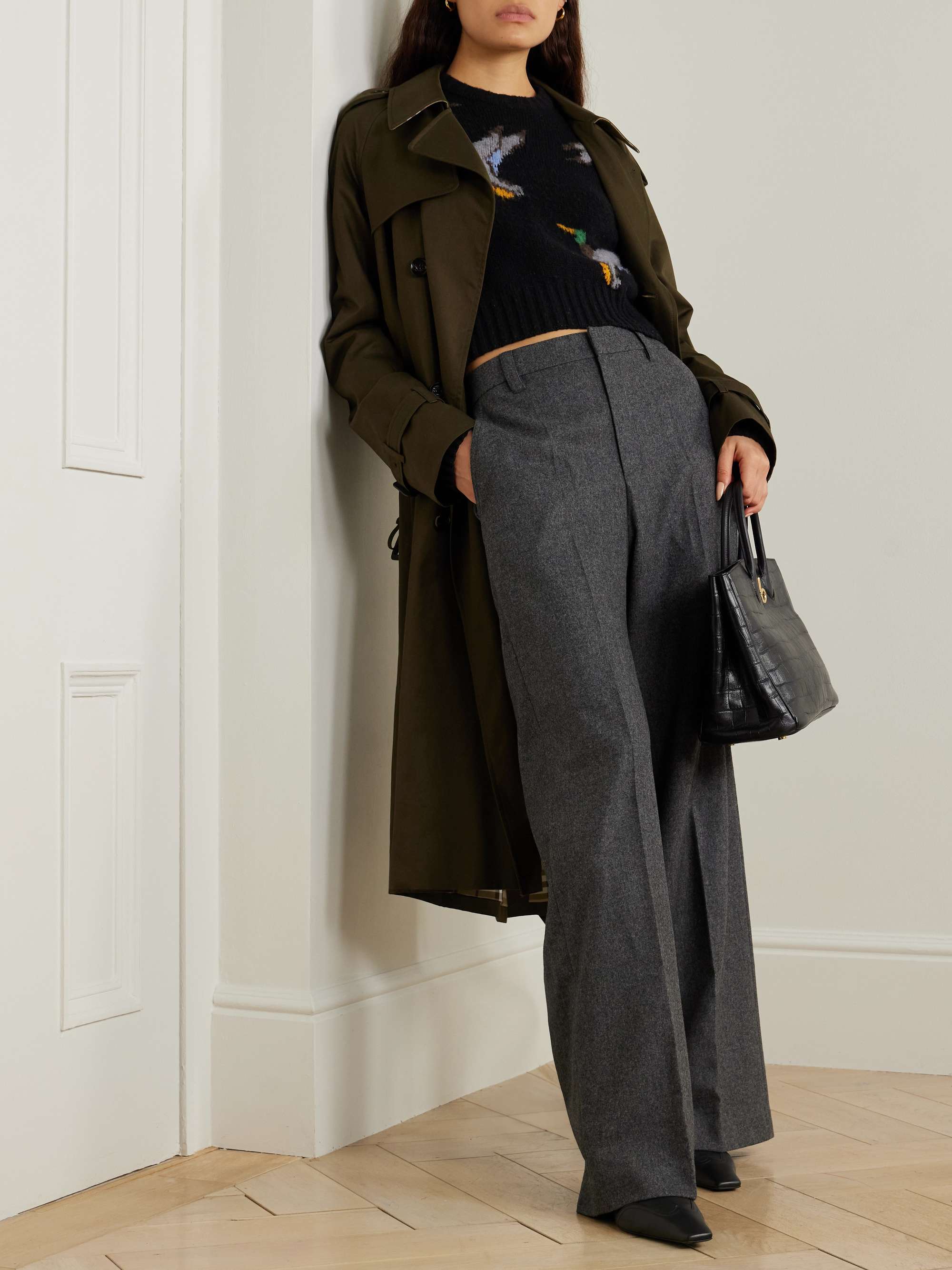 Intarsia-knit wool sweater view