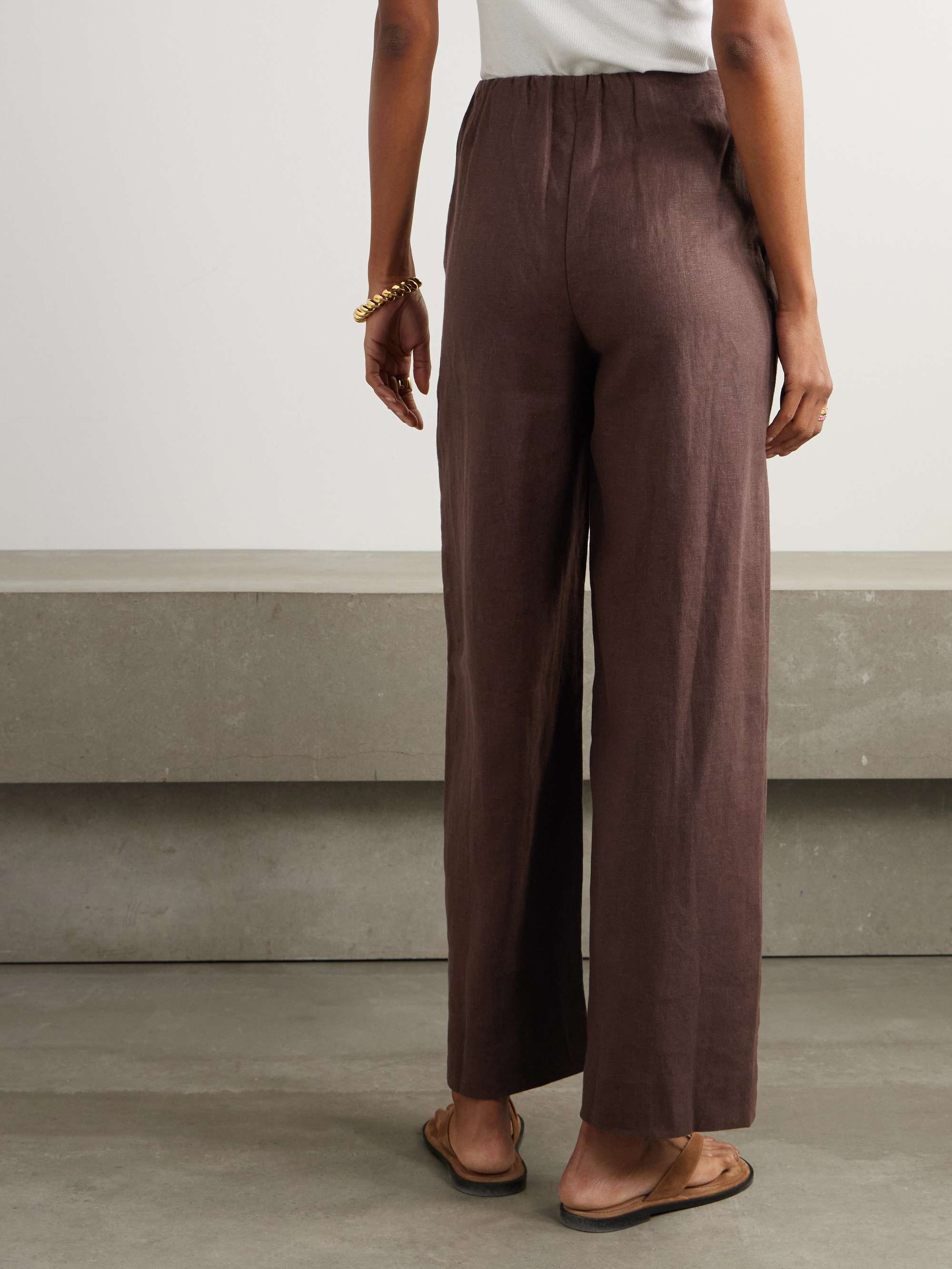 Maeve linen wide-leg pants view