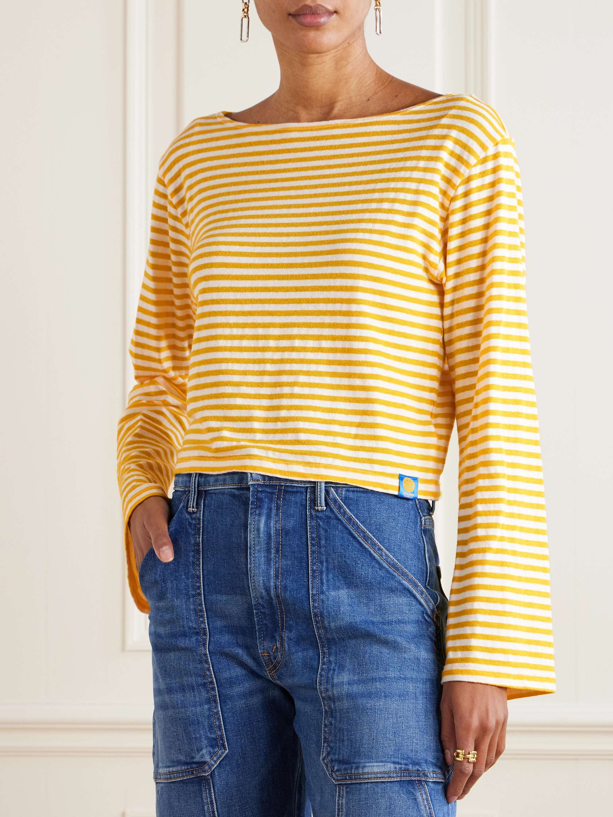 The Skipper Bell striped stretch-cotton sweater view