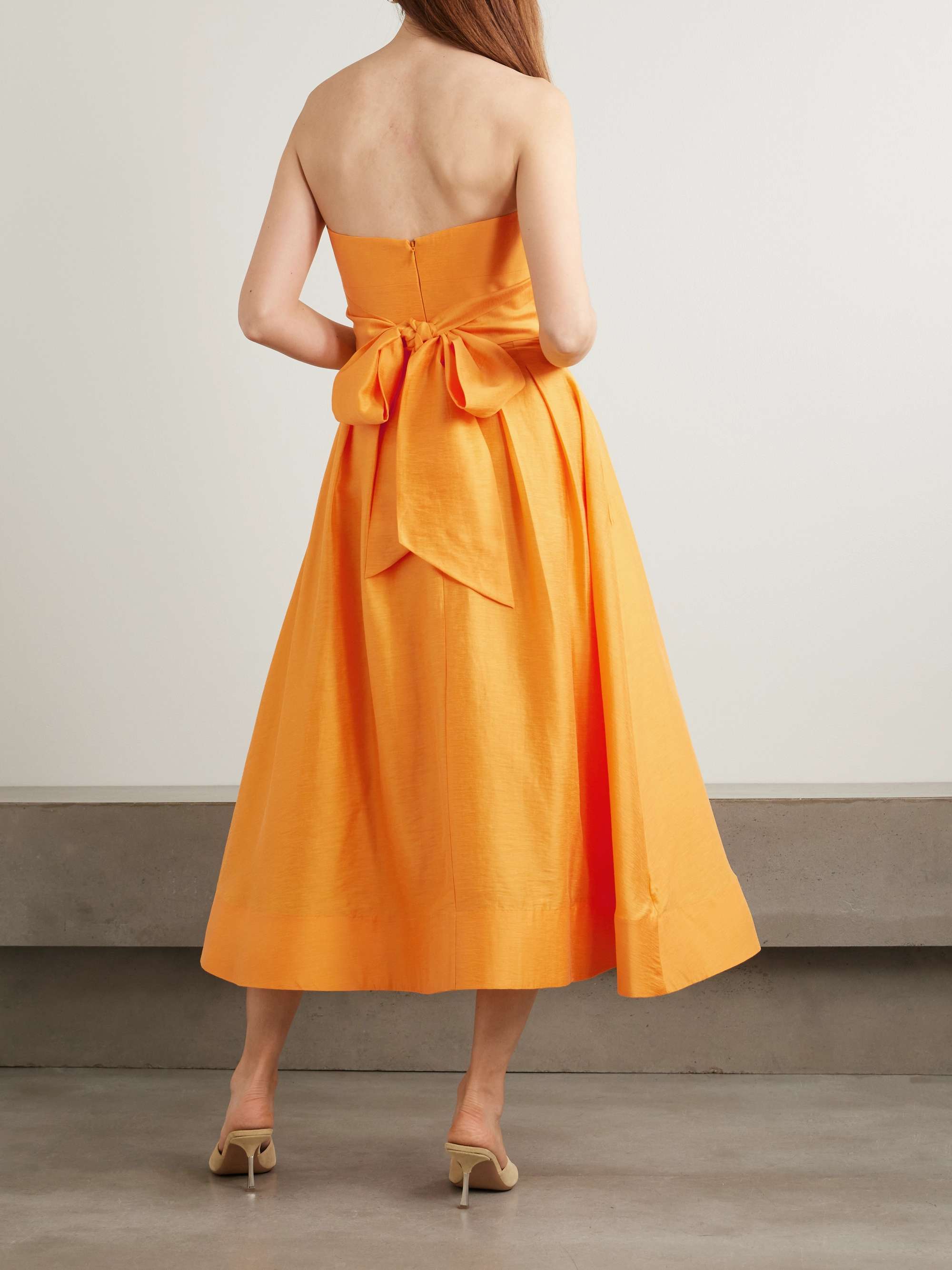 Cera strapless draped pleated Lyocell-blend midi dress view