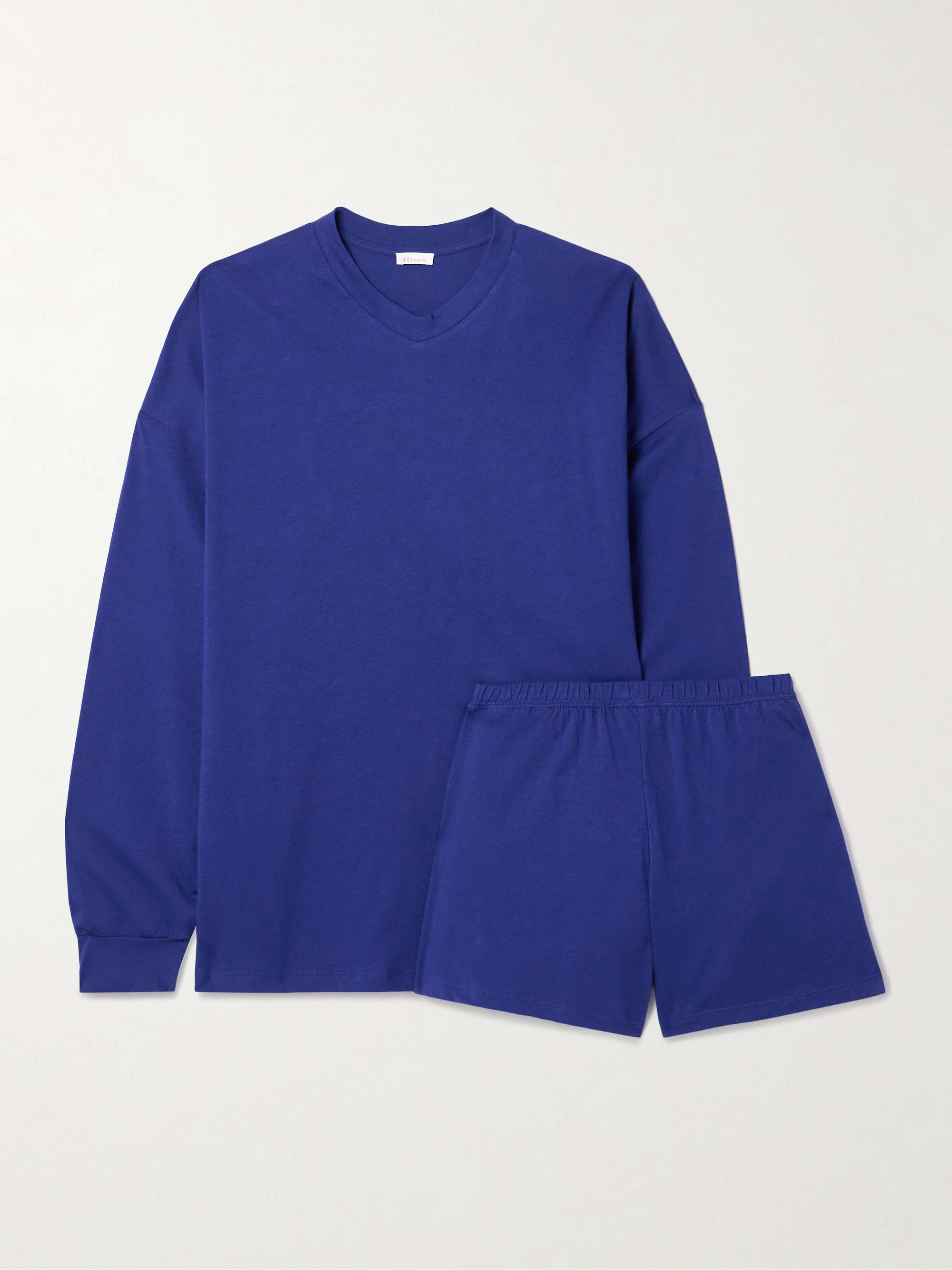 Catalina organic Pima cotton-jersey pajama set view