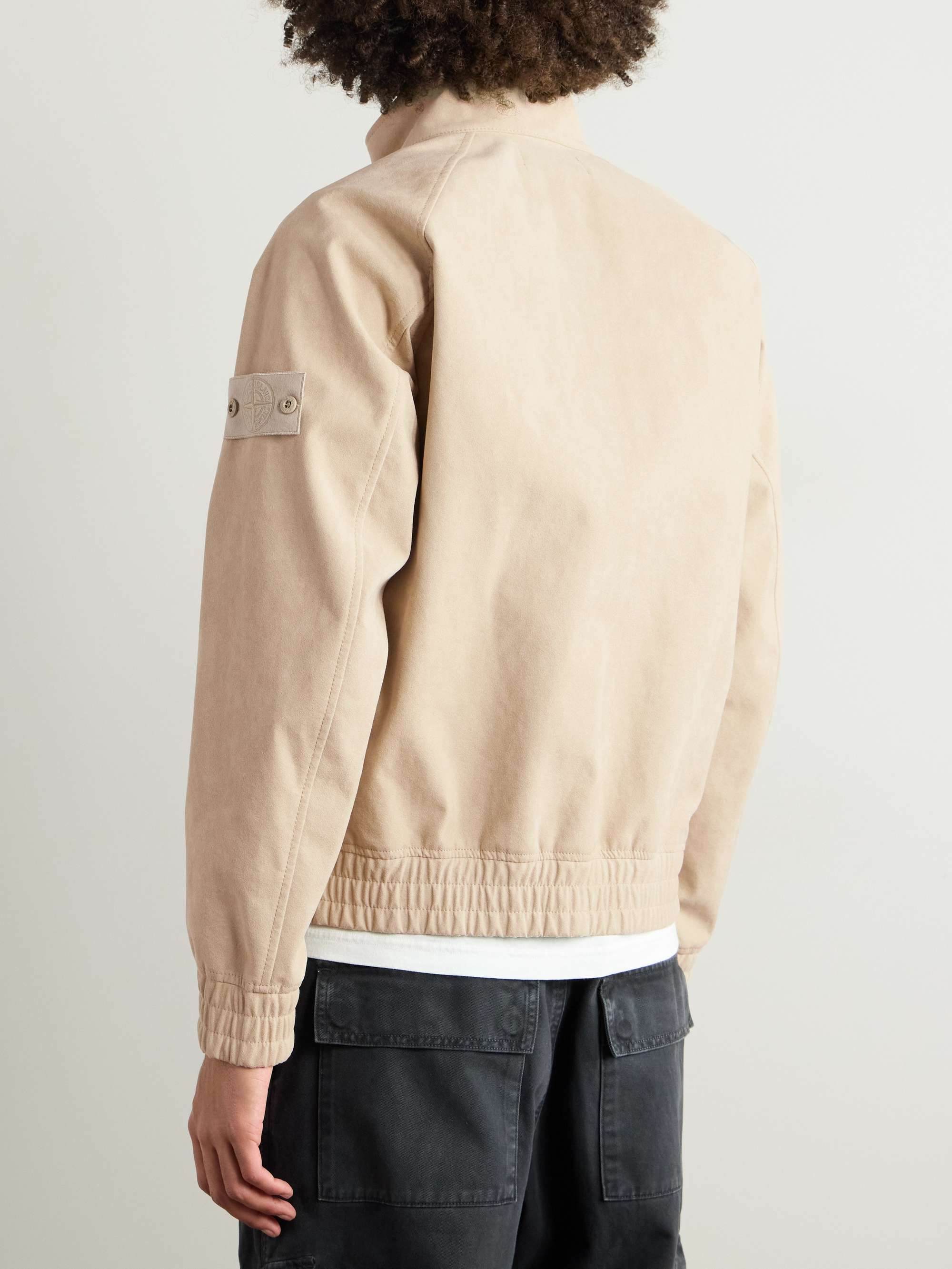 Ghost Logo-Appliquéd Alcantara® Bomber Jacket view