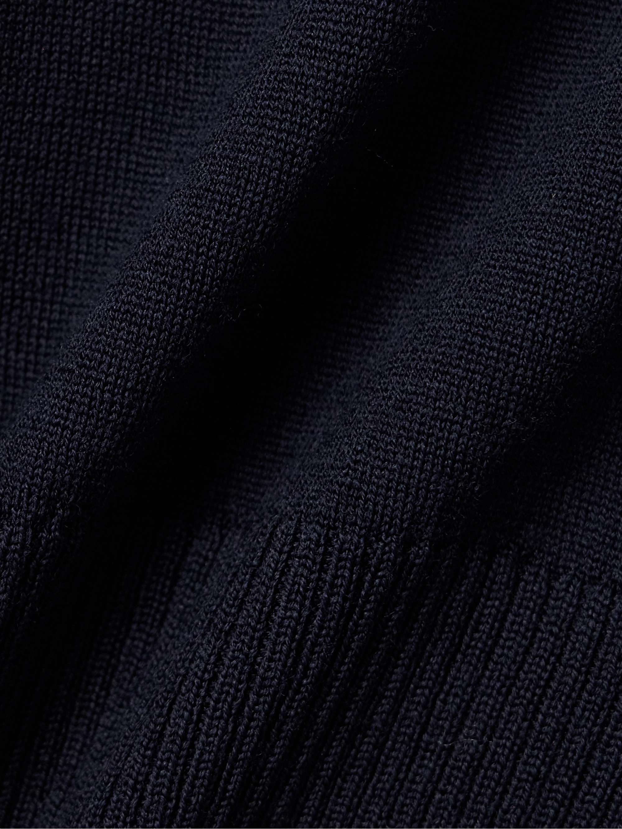 Morgane cropped wool-blend polo top view