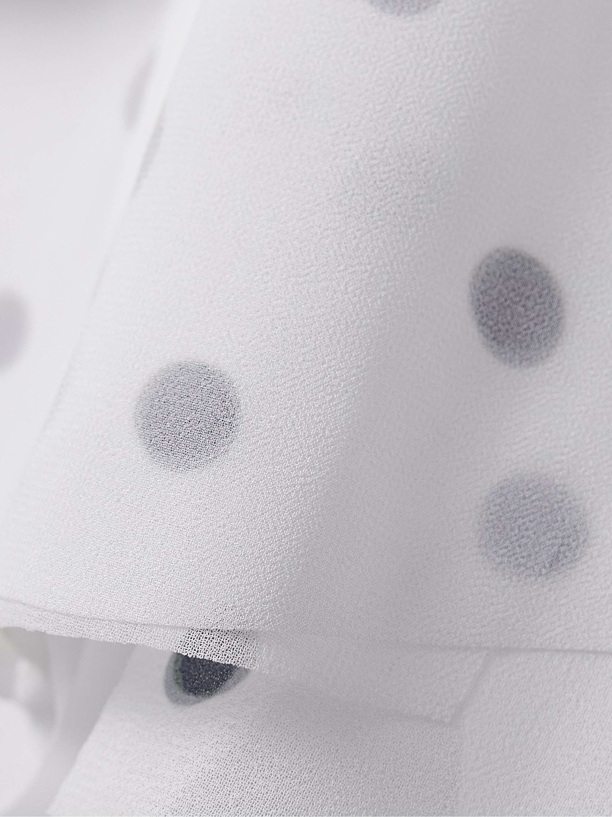 Layered tie-neck distressed polka-dot georgette blouse view