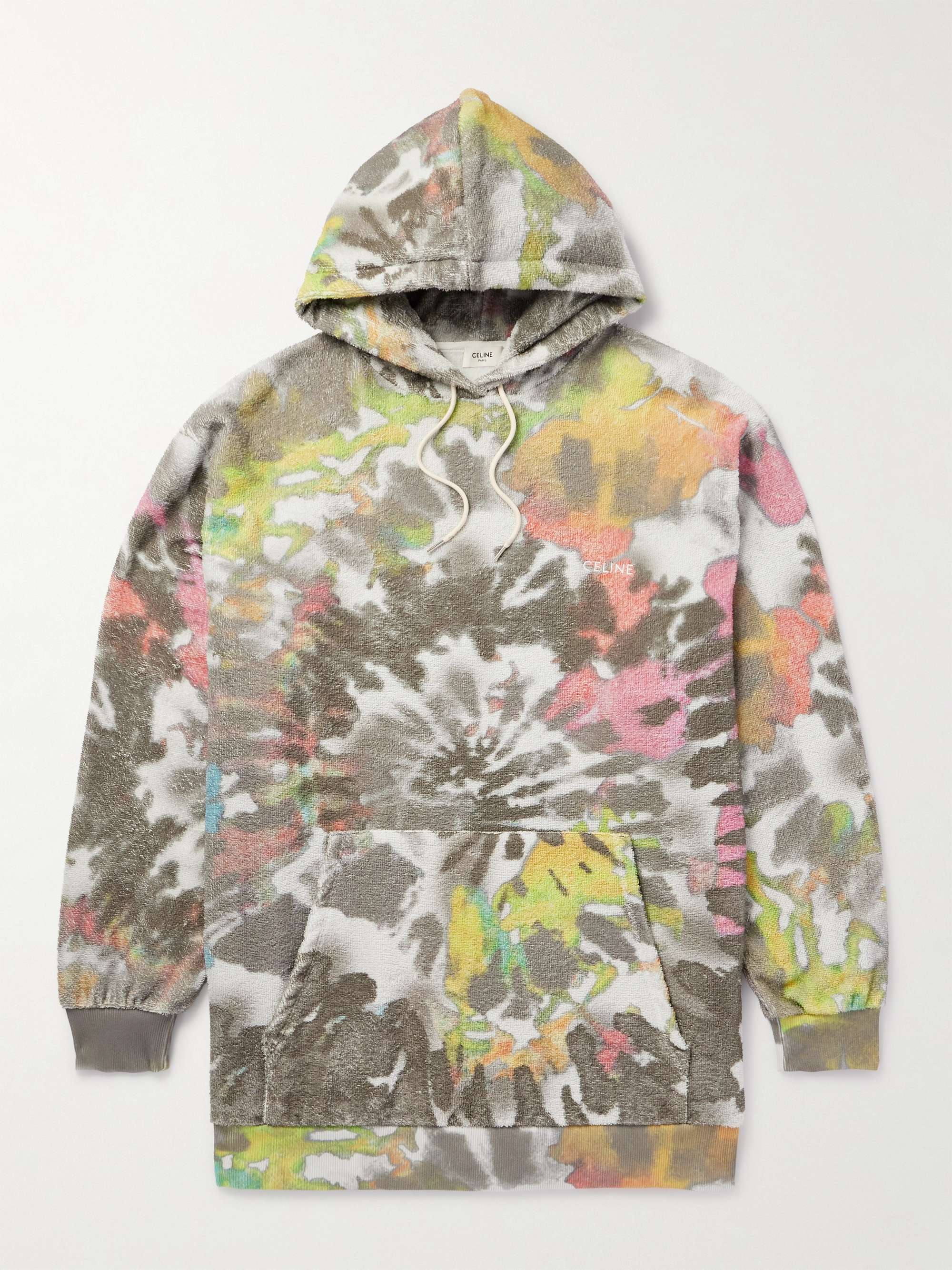 Tie-Dyed Cotton-Terry Hoodie view