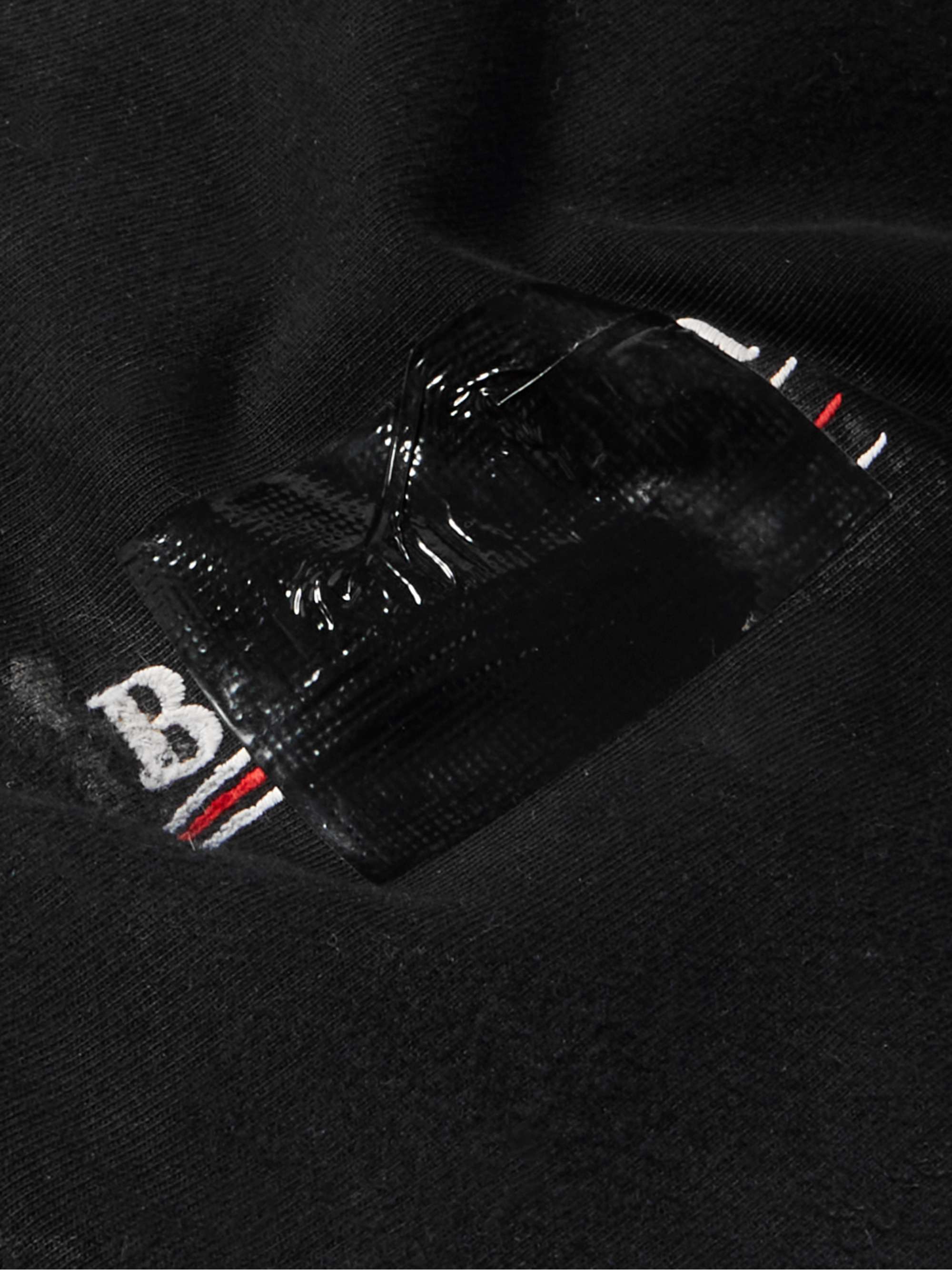 Gaffer Logo-Embroidered Distressed Cotton-Jersey Zip-Up Hoodie view