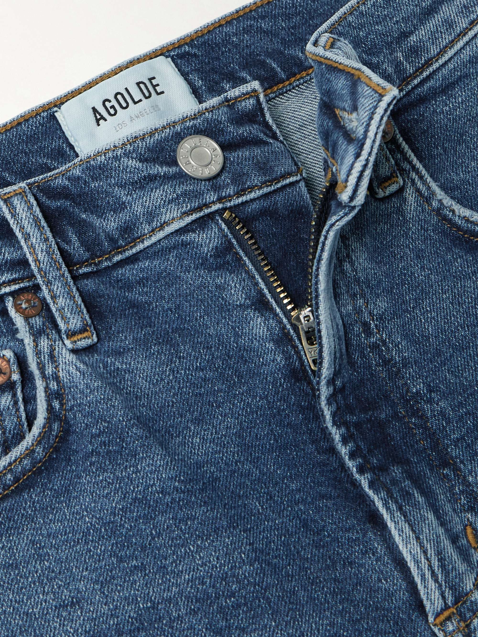 Harper cropped frayed mid-rise straight-leg jeans view