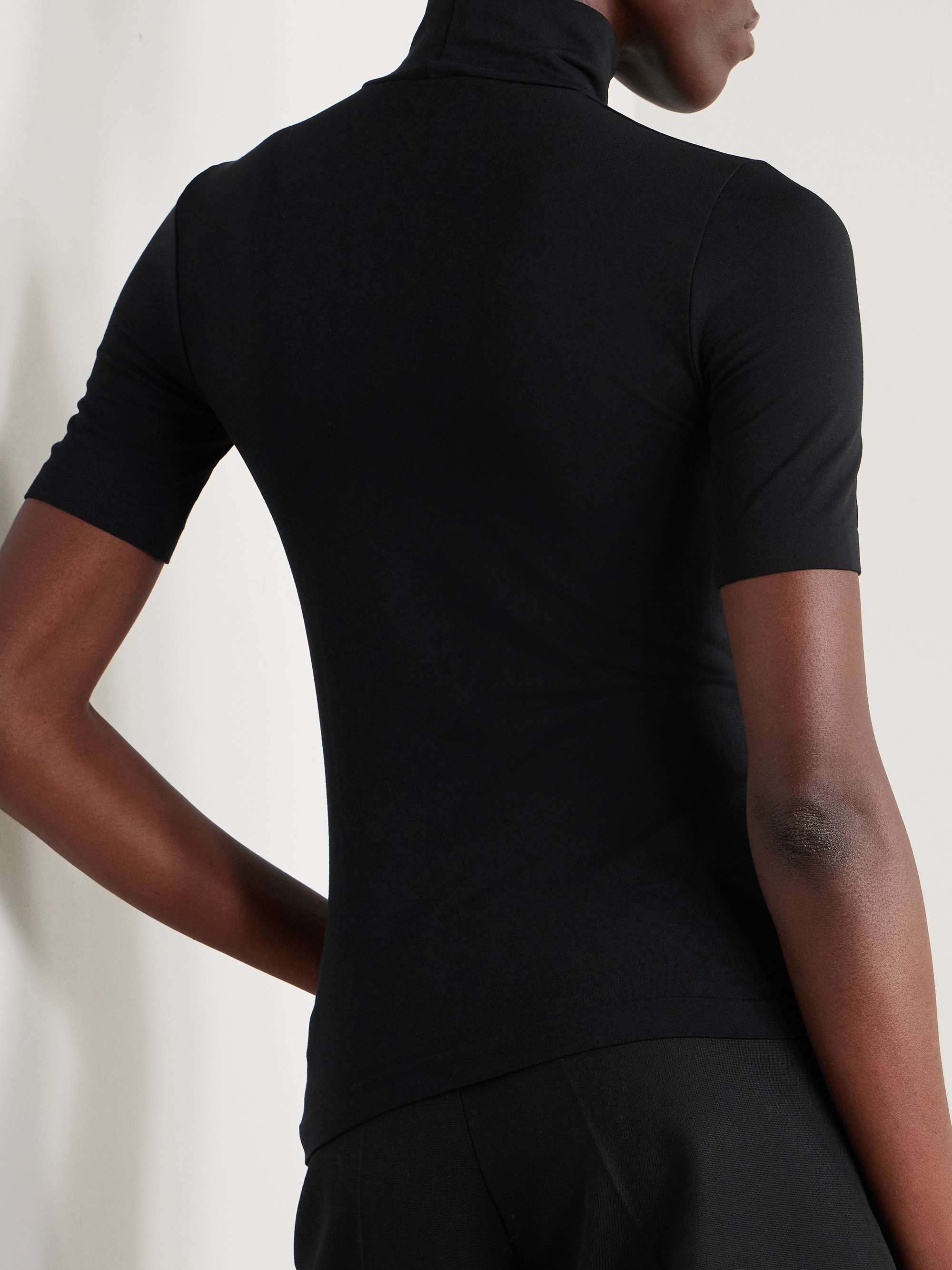 Aurora modal-blend jersey turtleneck top view