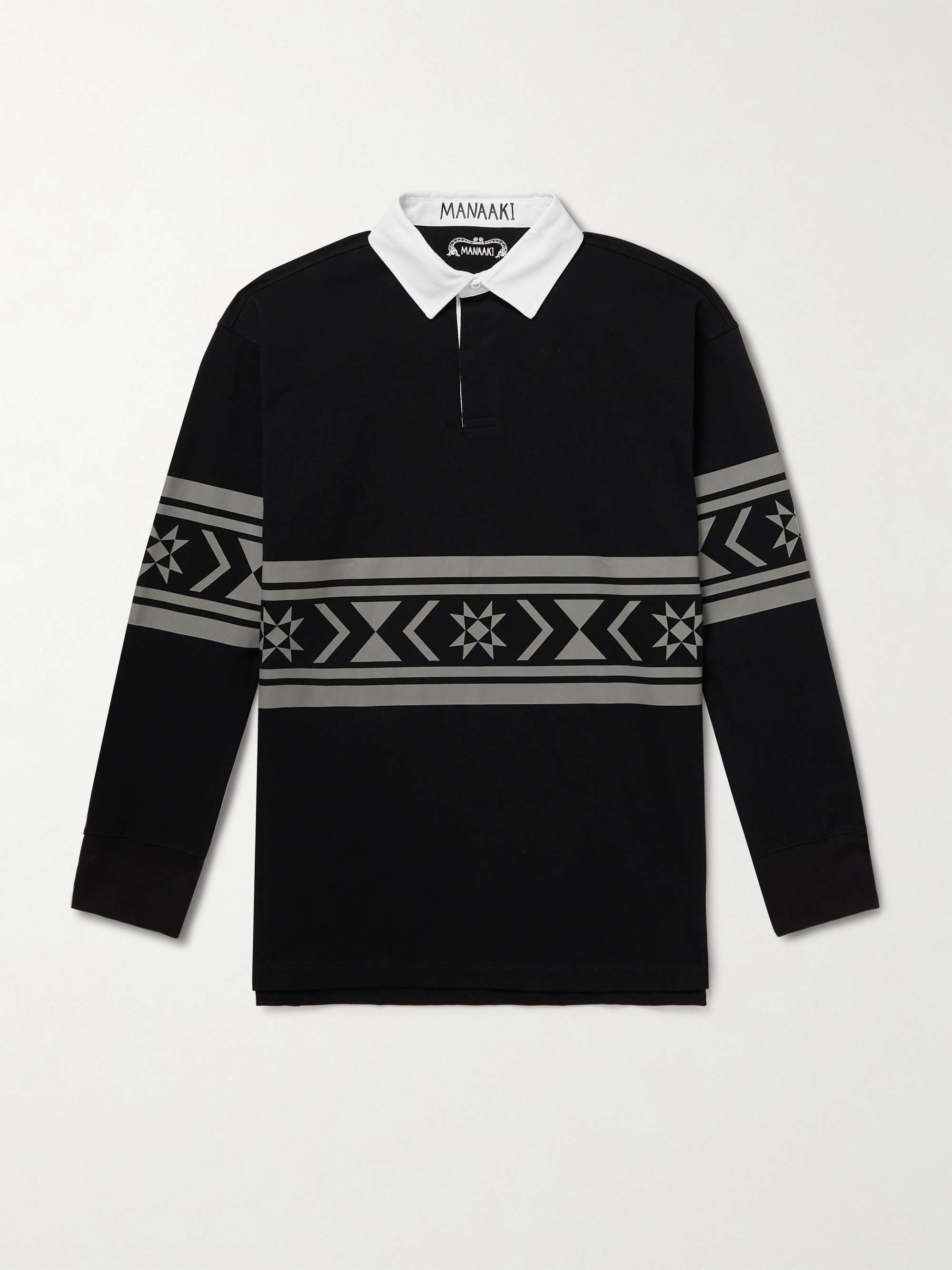 Jonah Printed Cotton-Jersey Polo Shirt view