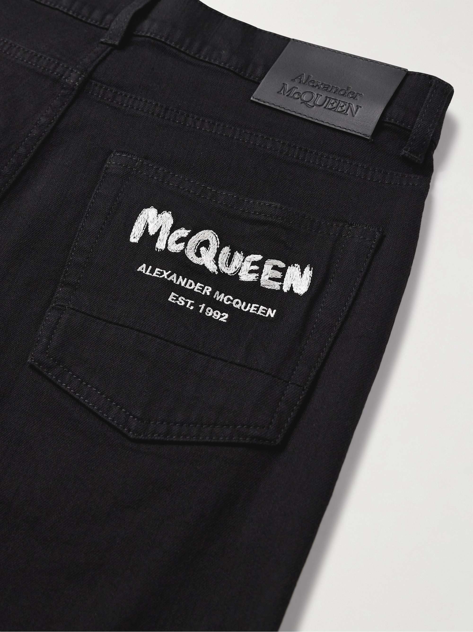 Skinny-Fit Logo-Embroidered Jeans view