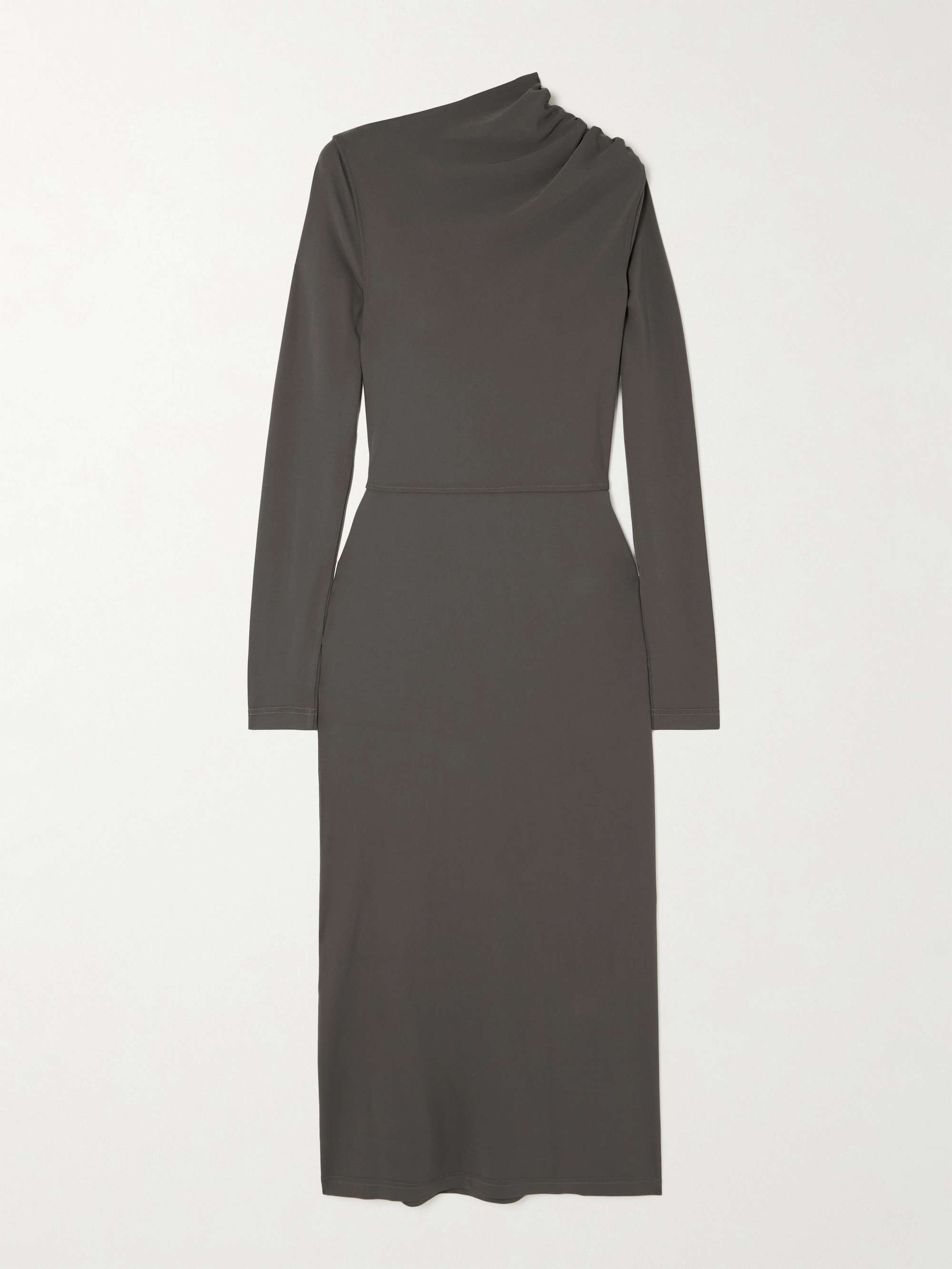 Gathered stretch-jersey maxi dress view