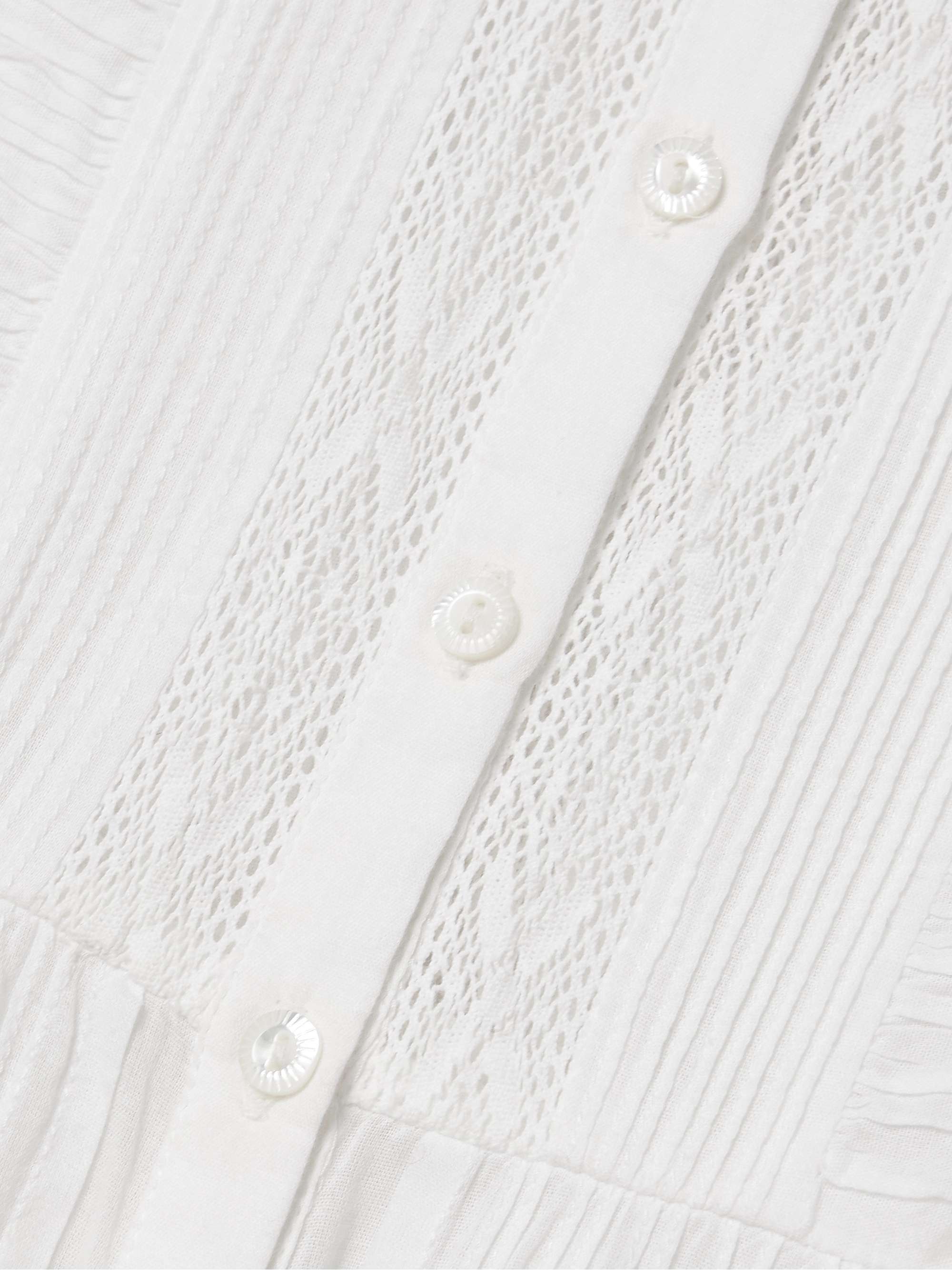 Helaine crocheted and pintucked cotton-voile midi dress view