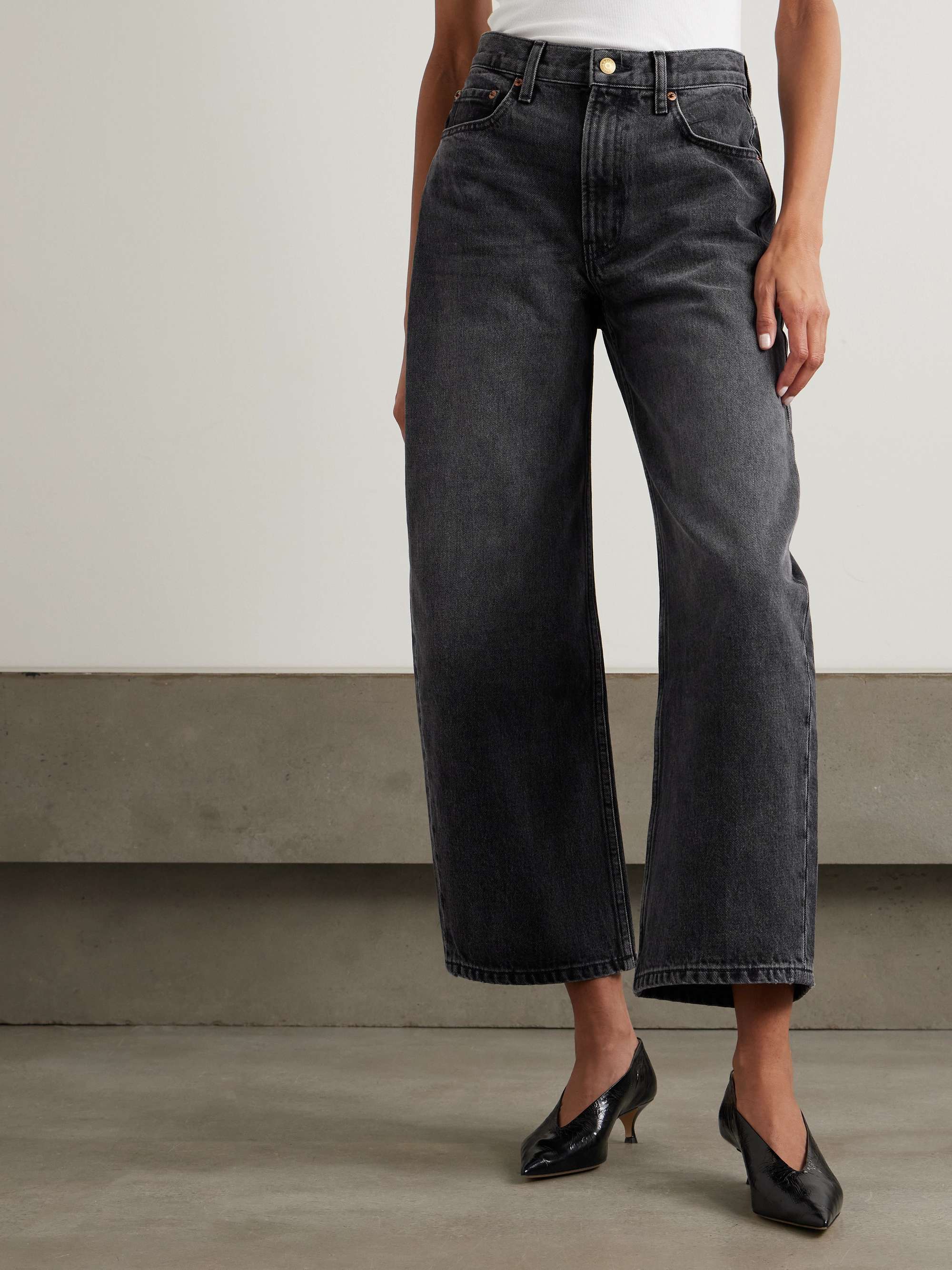 Leroy mid-rise wide-leg jeans view