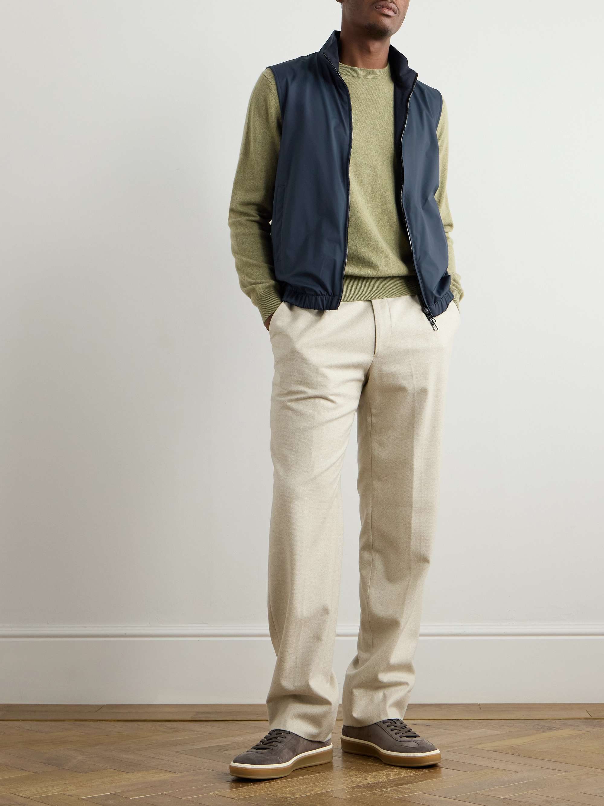 Slim-Fit Reversible Storm System® WindWish™ Twill and Wool Gilet view
