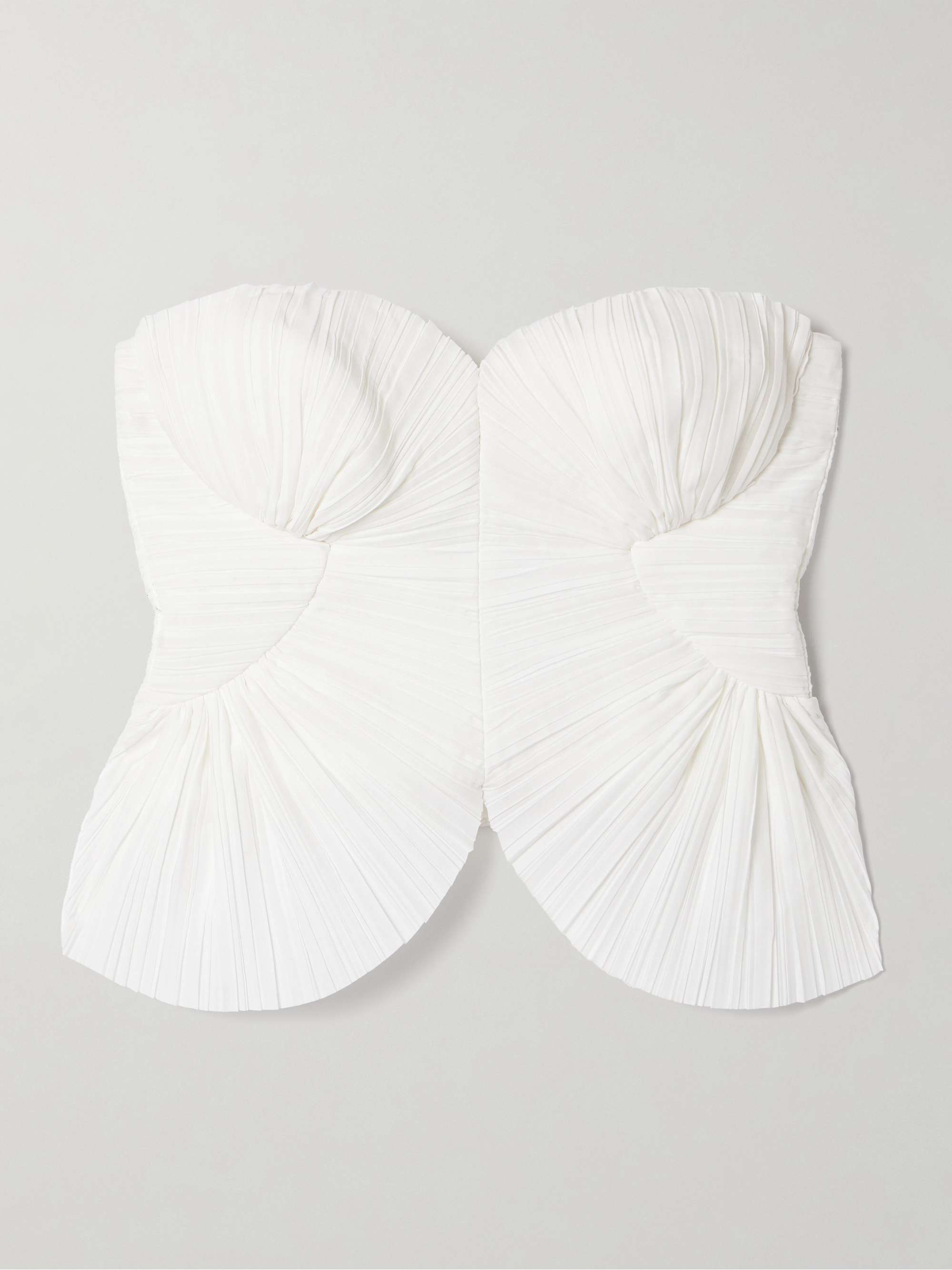 Jace strapless plissé-voile bustier top view