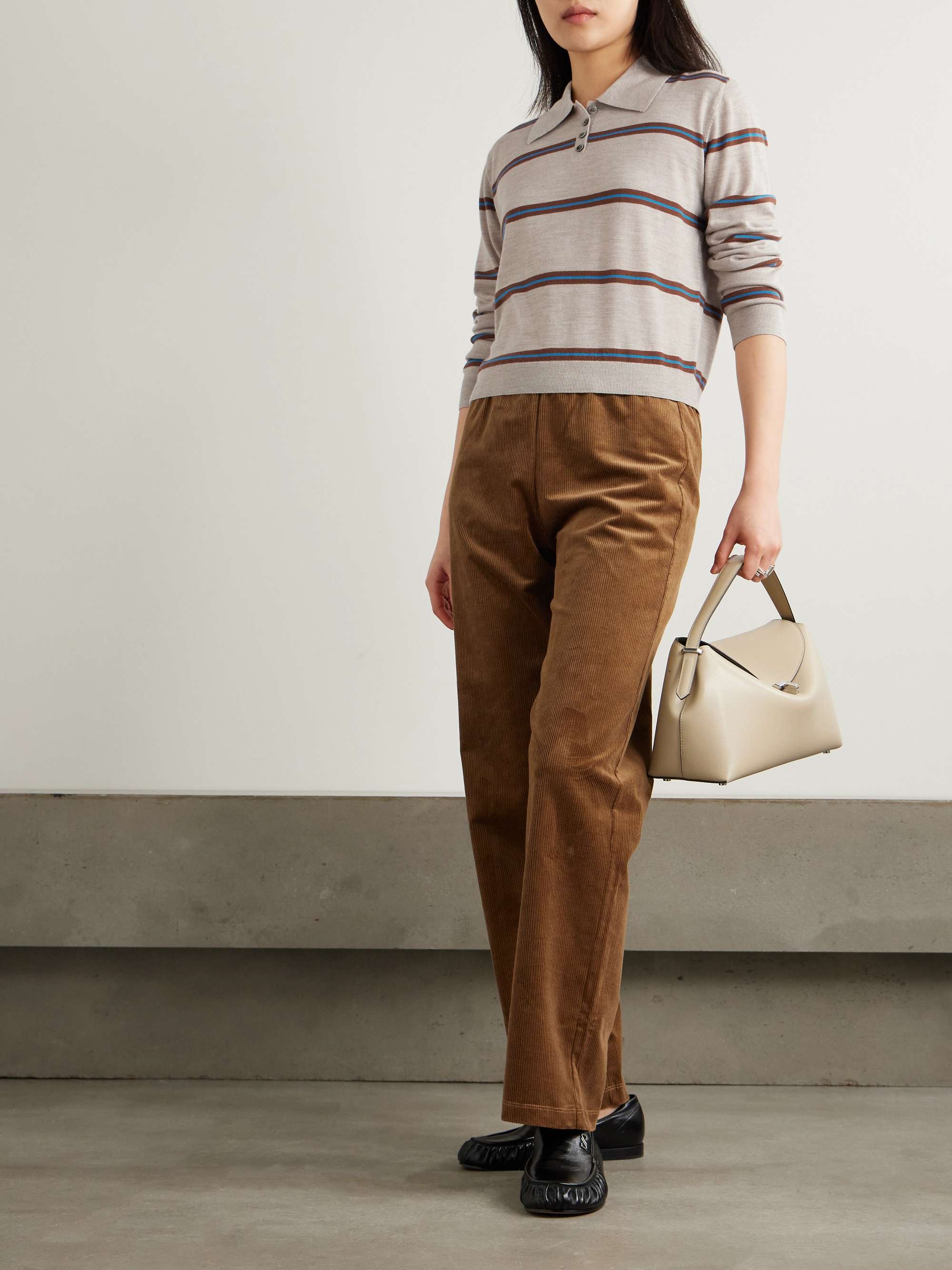 James striped mélange merino wool sweater view