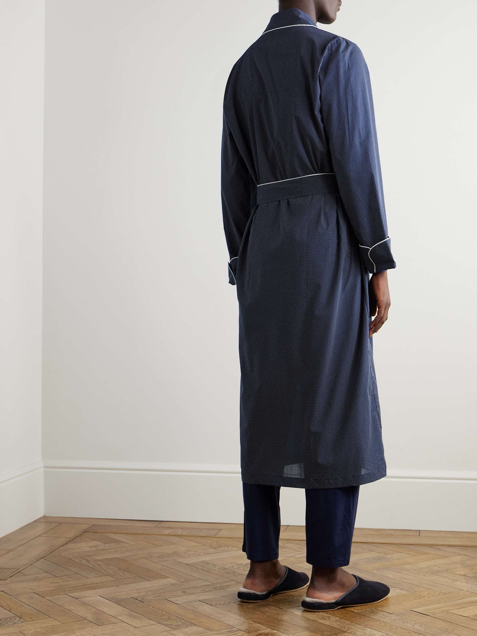Plaza Polka-Dot Cotton-Batiste Robe view