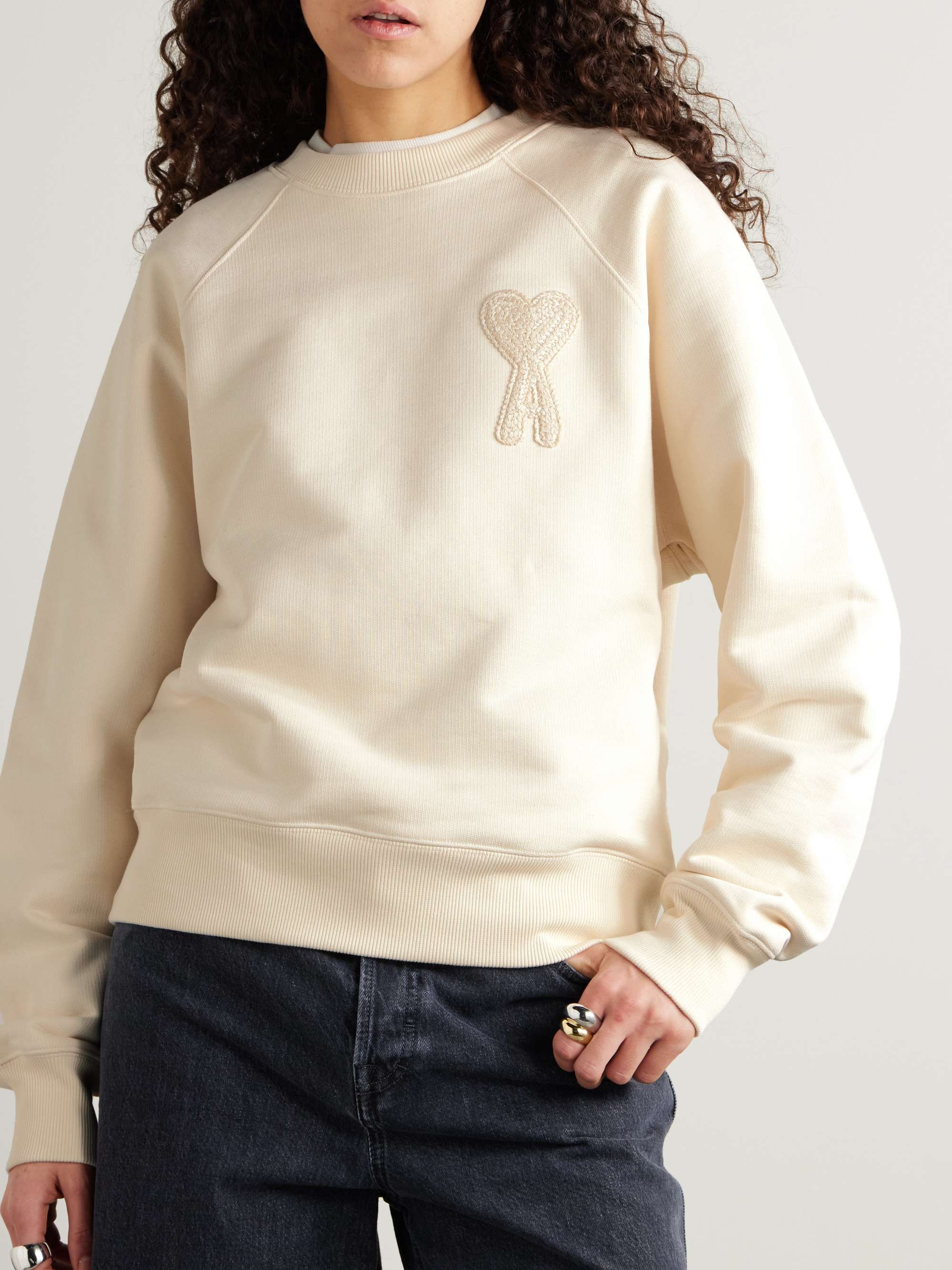 ADC embroidered appliquéd organic cotton-jersey sweatshirt view