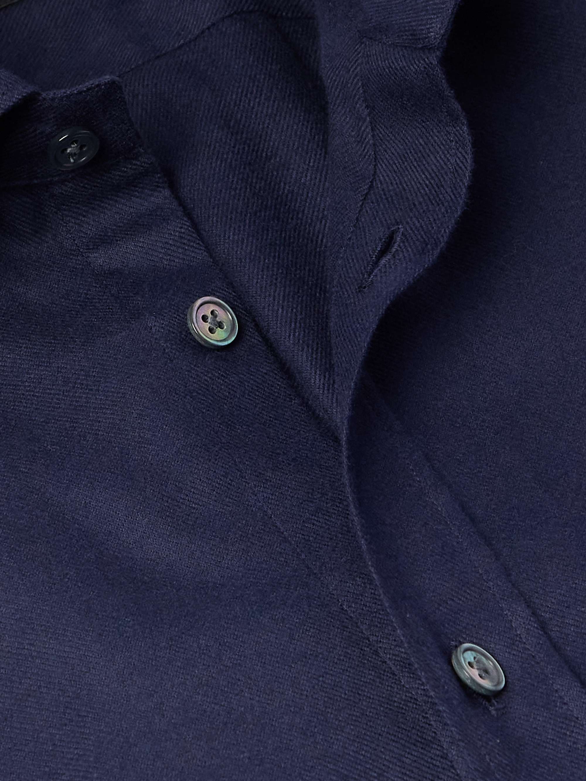 Button-Down Collar Brushed Cotton-Twill Shirt view