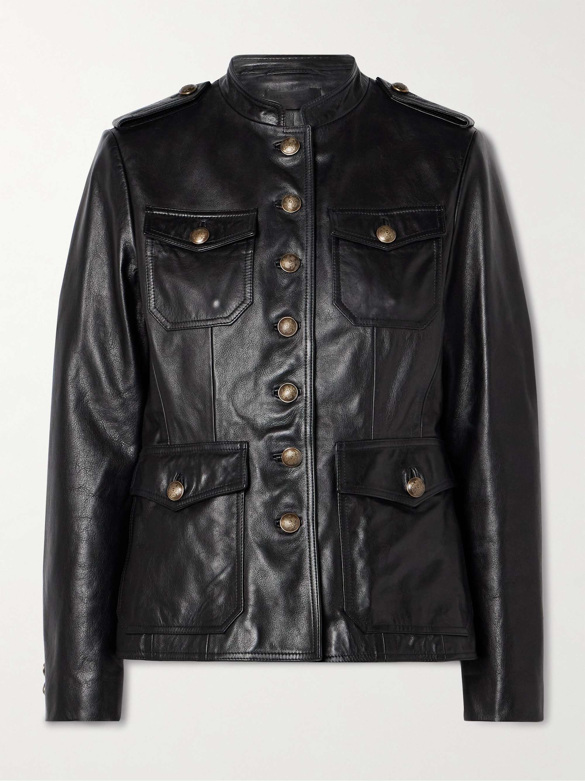 Geraldine leather jacket view