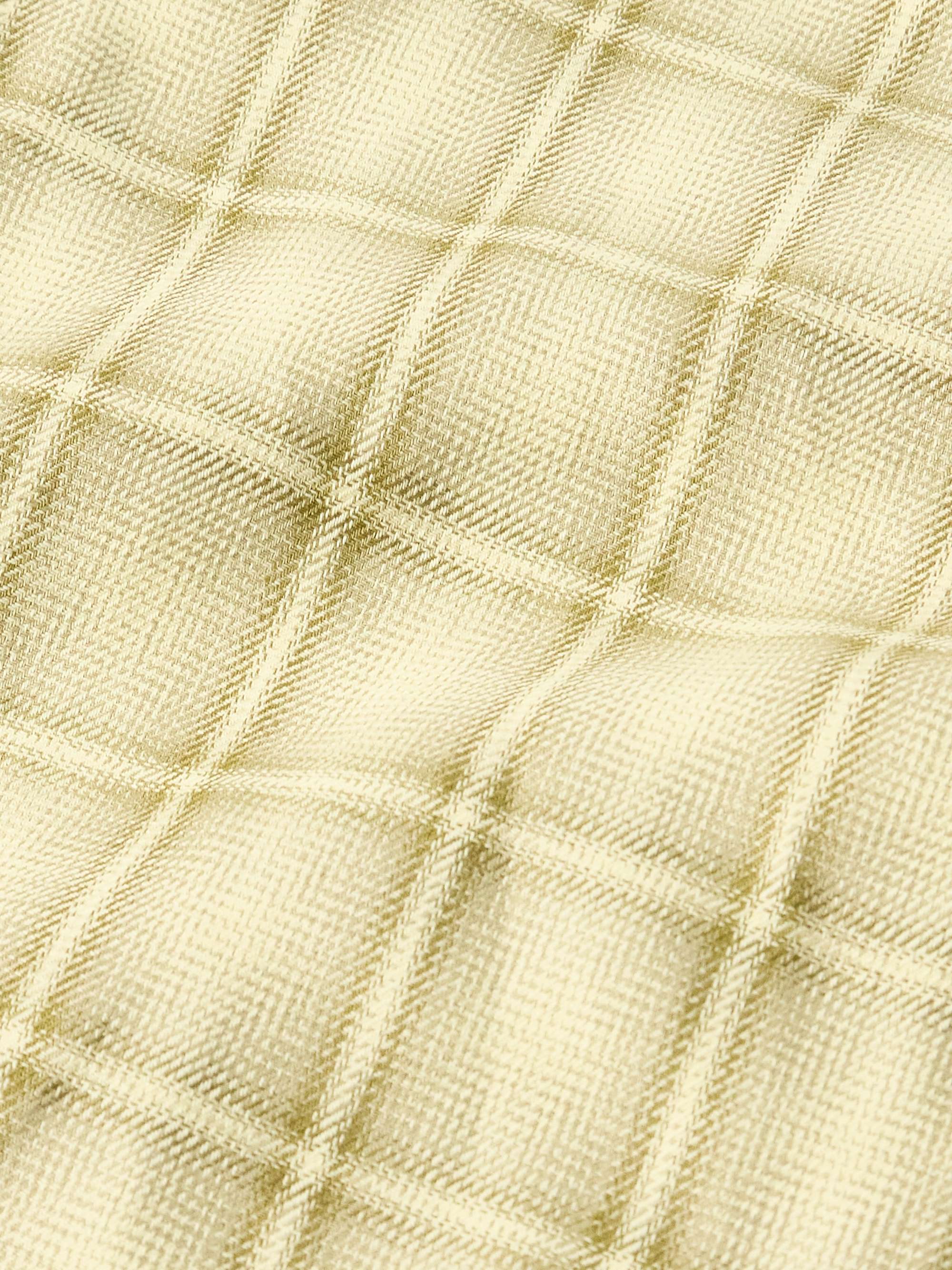 Ignacio Camp-Collar Checked Cotton and Linen-Blend Shirt view