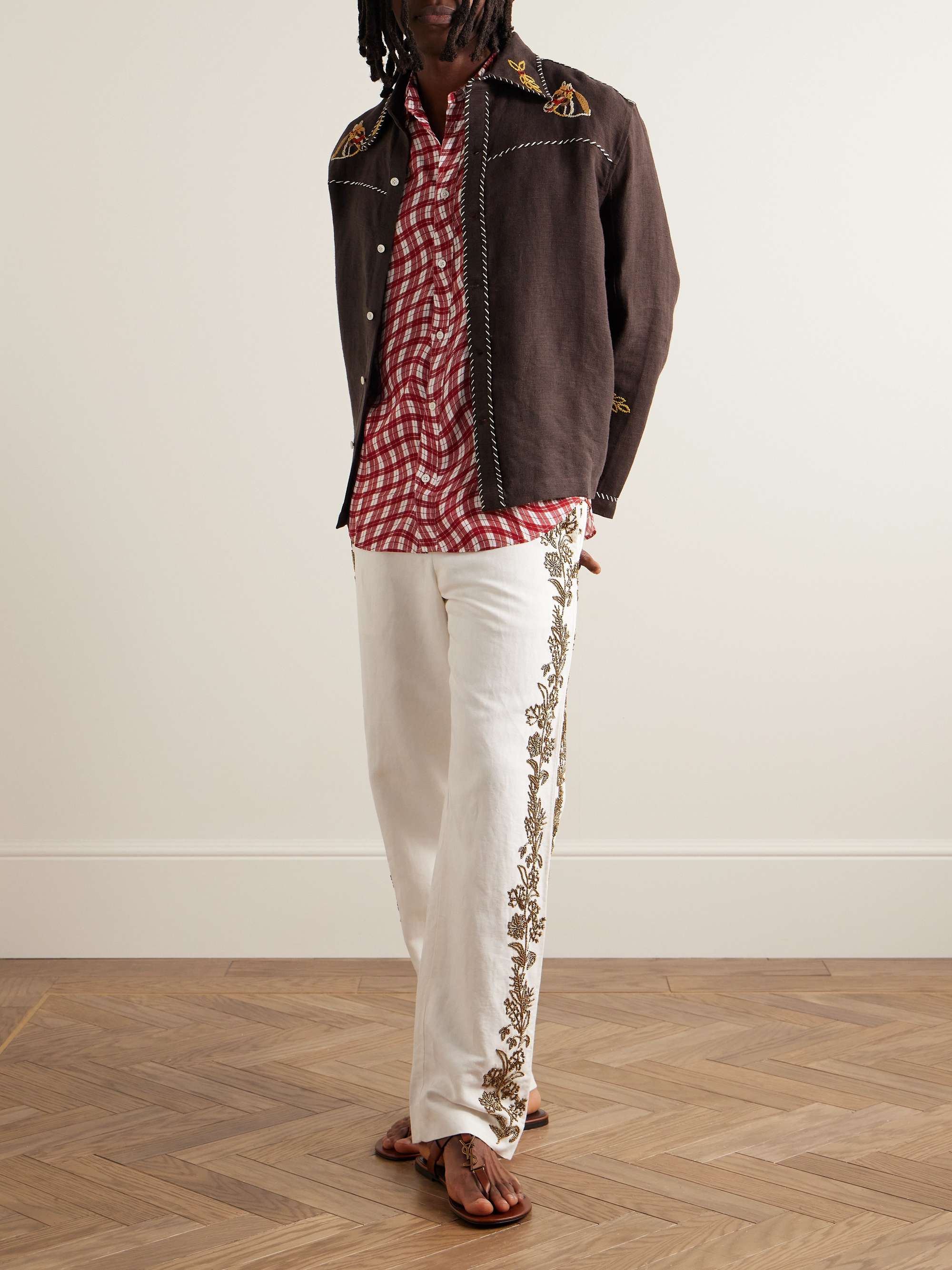 Show Pony Embroidered Linen Shirt view